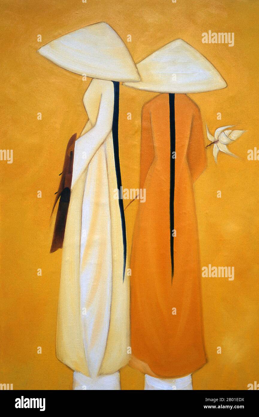 chinese dress ladies Whimsical Oil Painting Vintage Dress Short Skirt / L