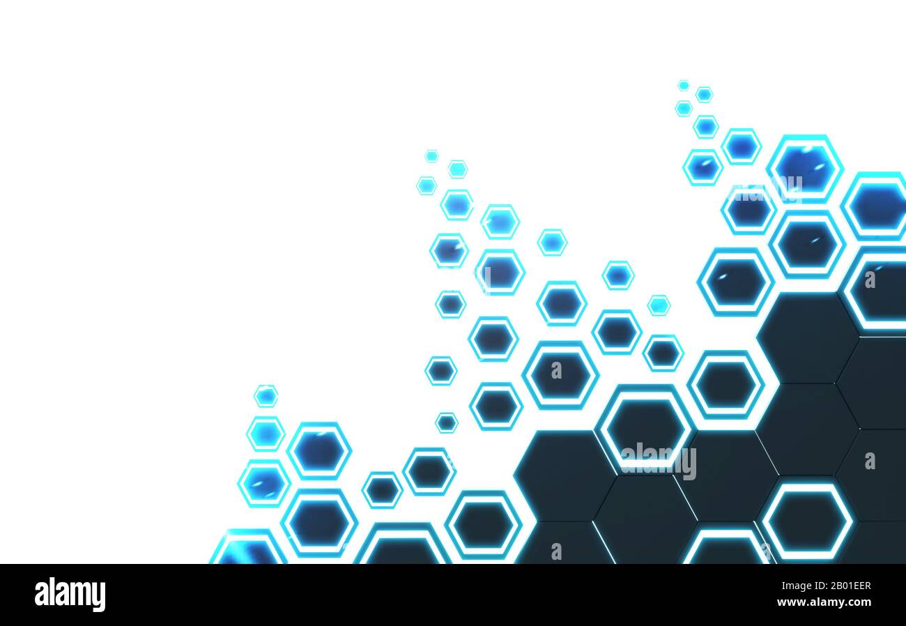 Hexagon black abstract background. 3D rendering Stock Photo - Alamy