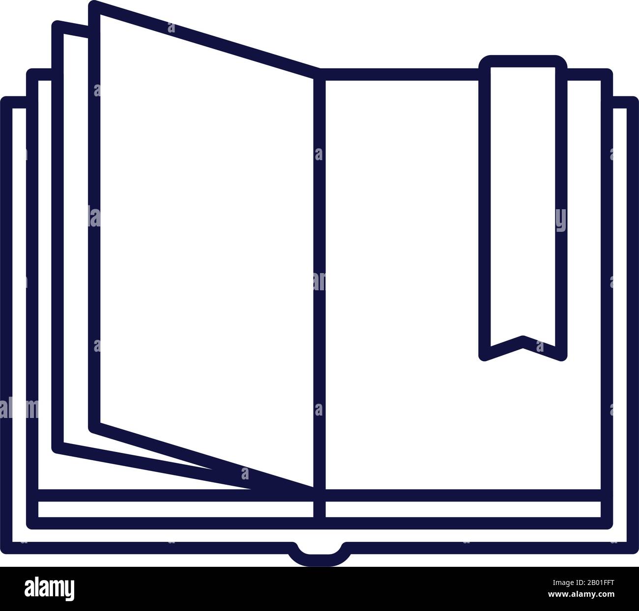 open book line style icon design, Education literature read library ...