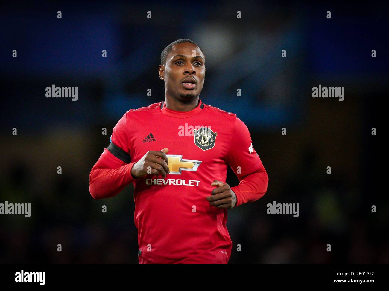 Odion Ighalo (on loan from Shanghai Shenhua) of Man Utd makes his debut during the Premier League match between Chelsea and Manchester United at Stamford Bridge, London, England on 17 February 2020. Photo by Andy Rowland. Stock Photo