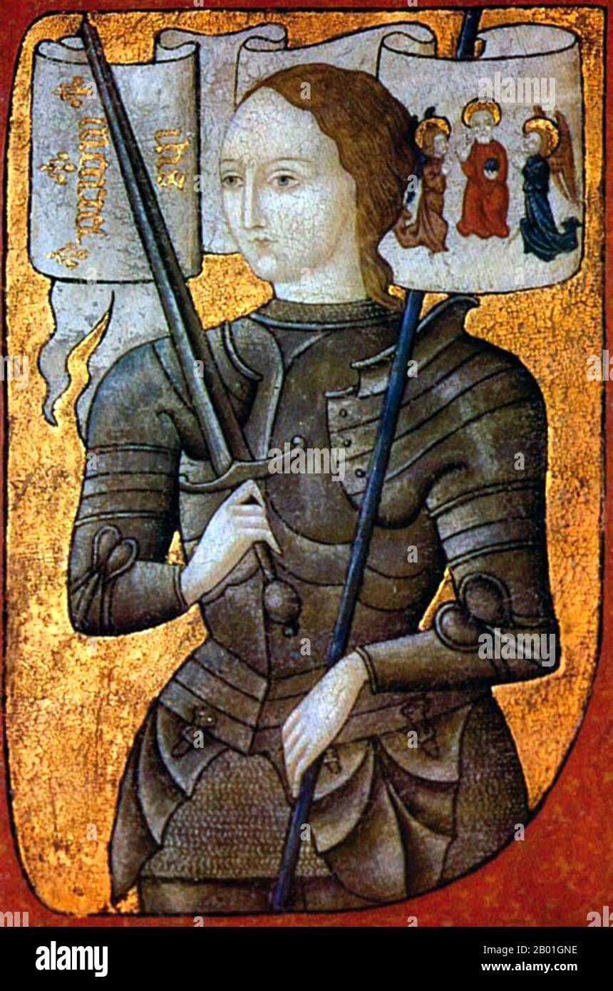 France: Jeanne d’Arc / Joan of Arc (c. 1412 - 30 May 1431). Painting on