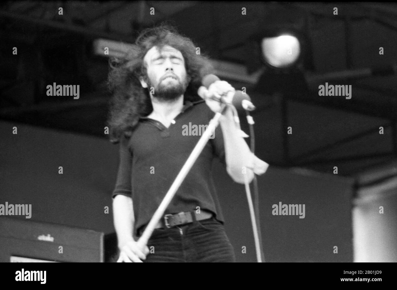 The Free group during the famous Isle of Wight festival in 1970, it is estimated that between 600 and 700,000 people attended. Sunday, August 30, 1970 Stock Photo