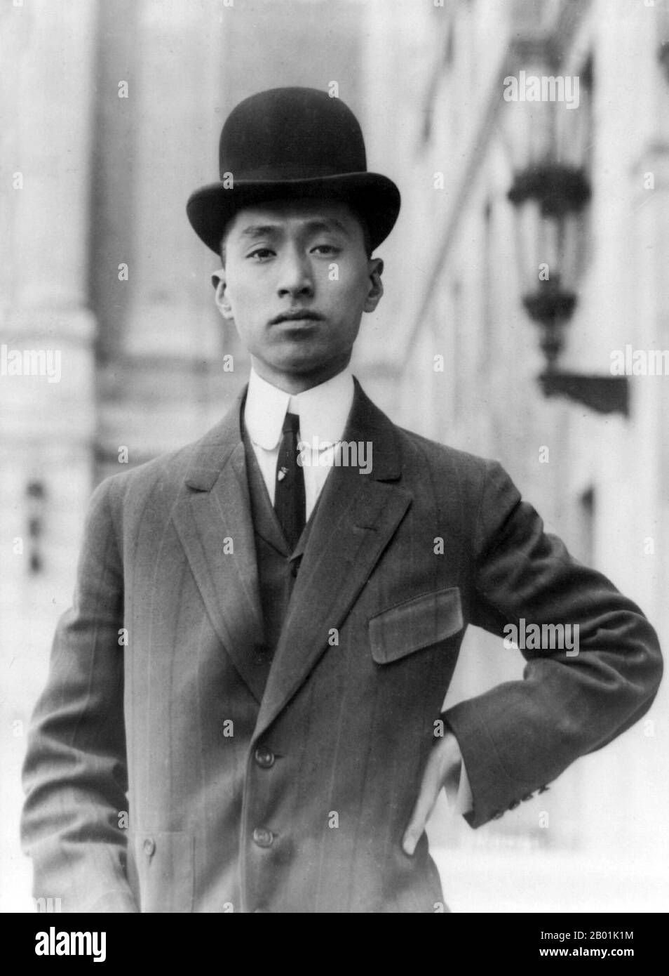 China: Guo Weijun or Wellington Koo (29 January 1887 - 14 November 1985), Premier of the Republic of China (2 July 1924 - 14 September 1924), 29 May 1912.  Koo Vi Kyuin or Ku Wei-chün, often known by the Western name V.K. Wellington Koo, was a prominent diplomat under the Republic of China, representative to the Paris Peace Conference of 1919, ambassador to France, Great Britain and the United States, participant in founding the League of Nations and the United Nations; and judge on the International Court of Justice at the Hague from 1957 to 1967. Stock Photo