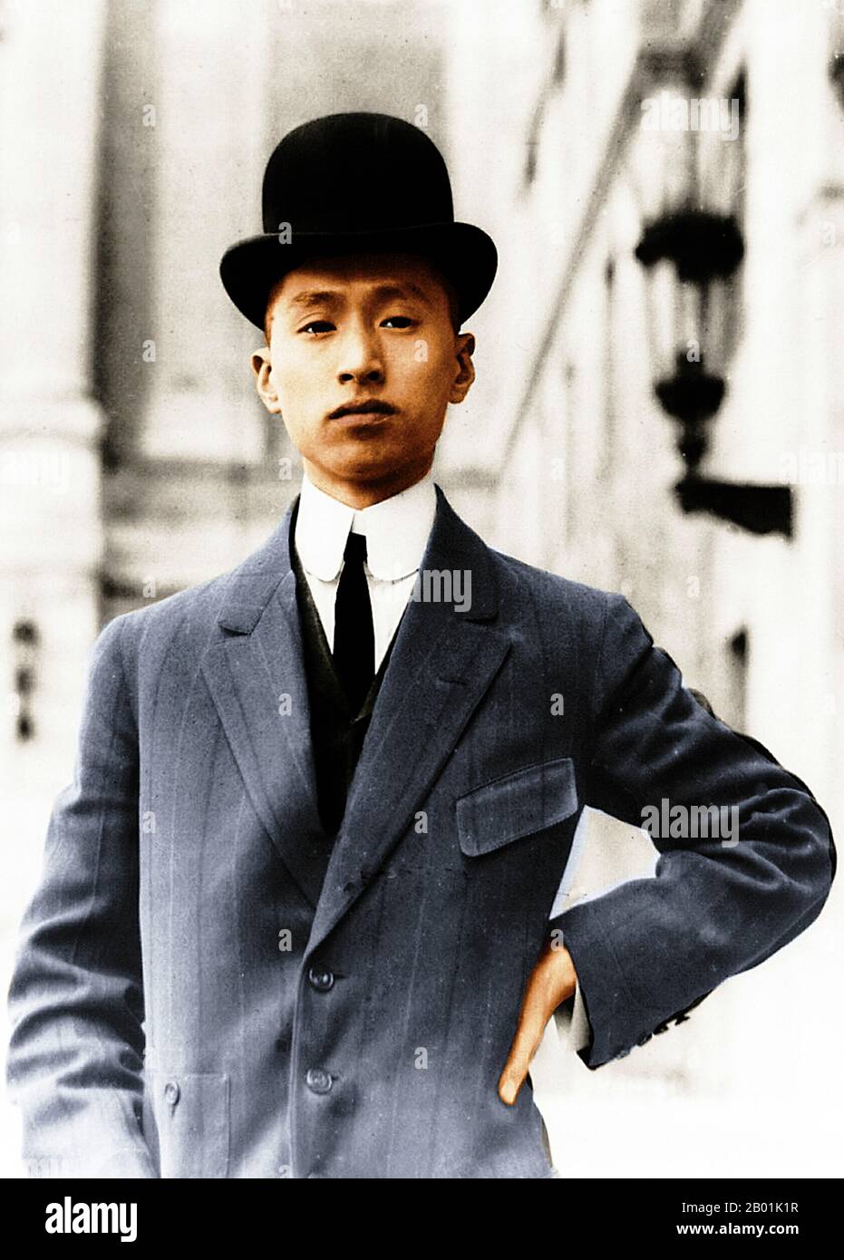 China: Guo Weijun or Wellington Koo (29 January 1887 - 14 November 1985), Premier of the Republic of China (2 July 1924 - 14 September 1924), 29 May 1912.  Koo Vi Kyuin or Ku Wei-chün, often known by the Western name V.K. Wellington Koo, was a prominent diplomat under the Republic of China, representative to the Paris Peace Conference of 1919, ambassador to France, Great Britain and the United States, participant in founding the League of Nations and the United Nations; and judge on the International Court of Justice at the Hague from 1957 to 1967. Stock Photo