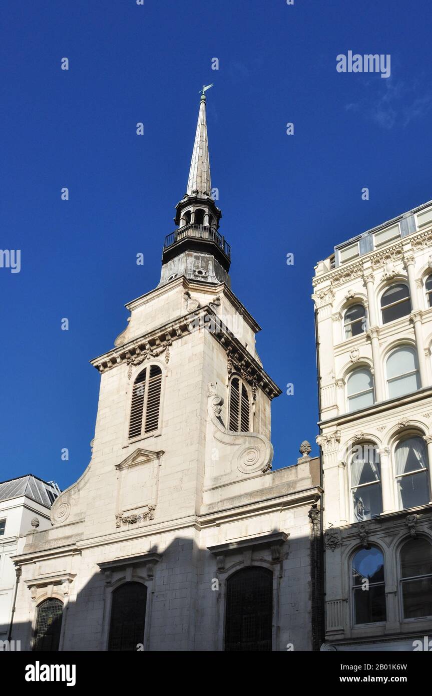 The Wren Church of St Martin within Ludgate, Ludgate Hill, London, England Stock Photo