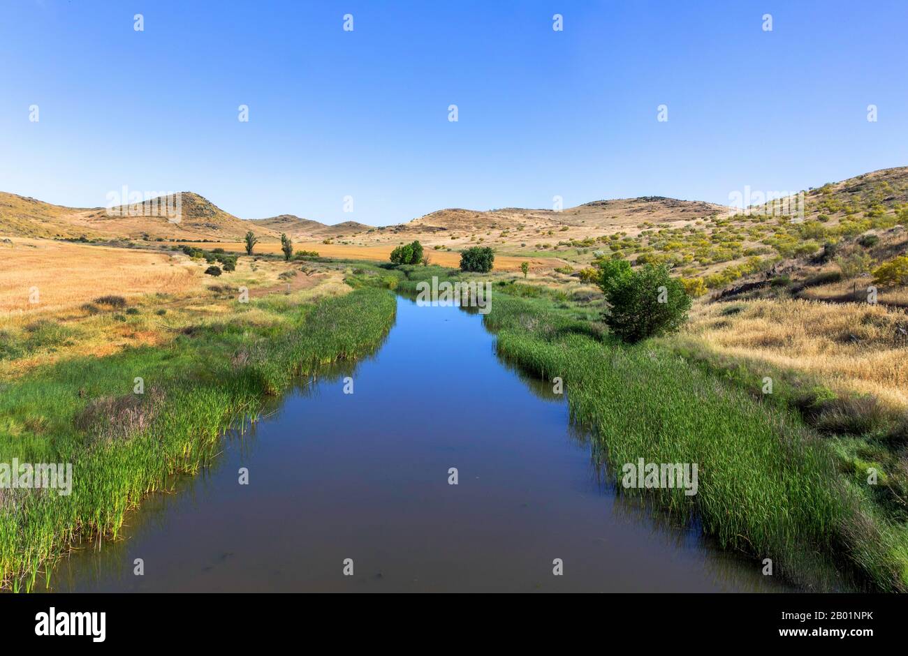 river Guadalefra in southern Spain, Spain, Extremadura, Caceres, Guadalefra Stock Photo