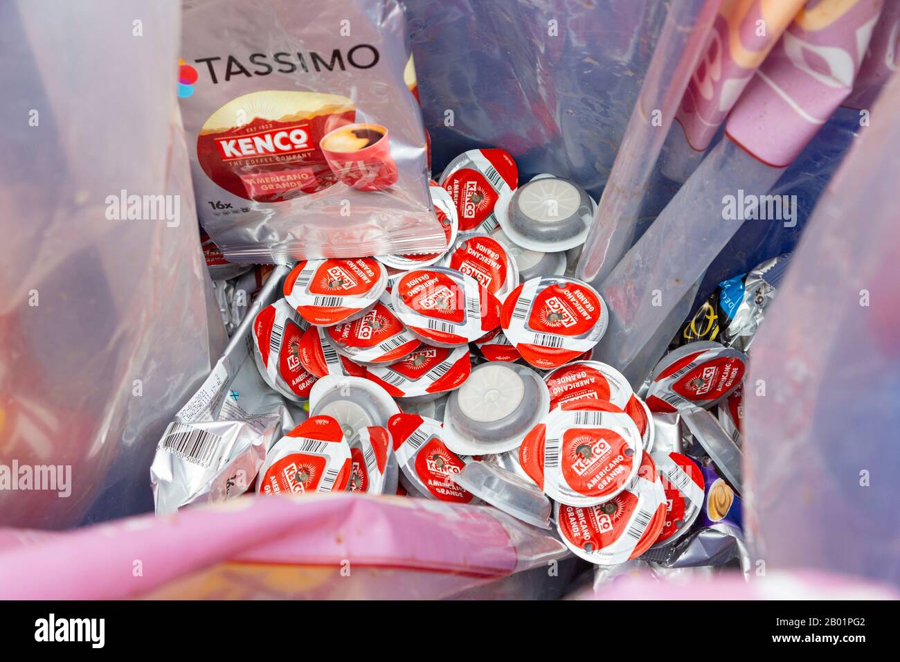 Terracycle products recycling, tassimo pods, terracycling, kent, uk Stock Photo