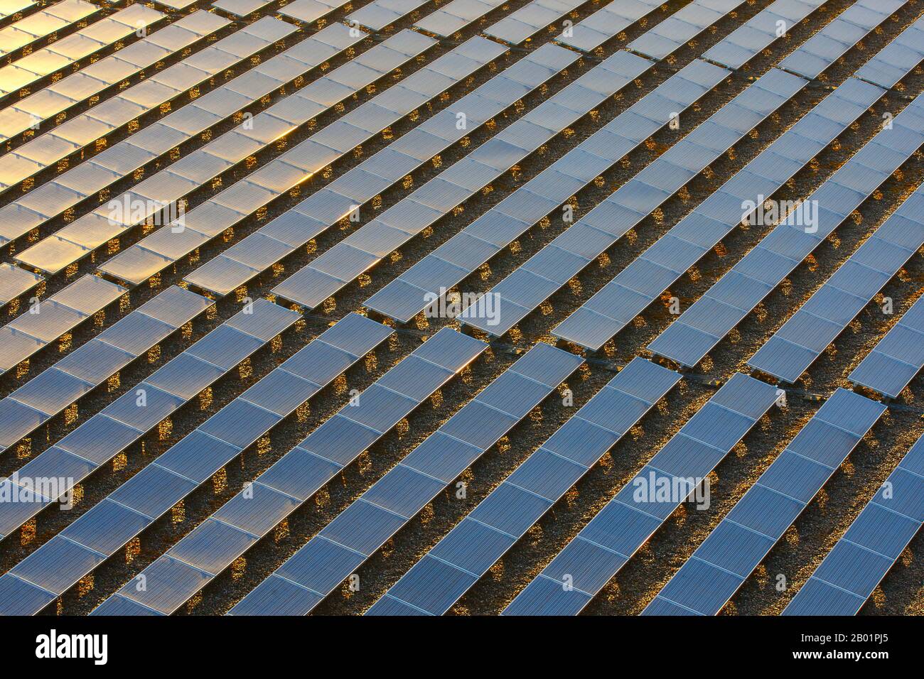 Solar panels, Belgium, East Flanders Stock Photo