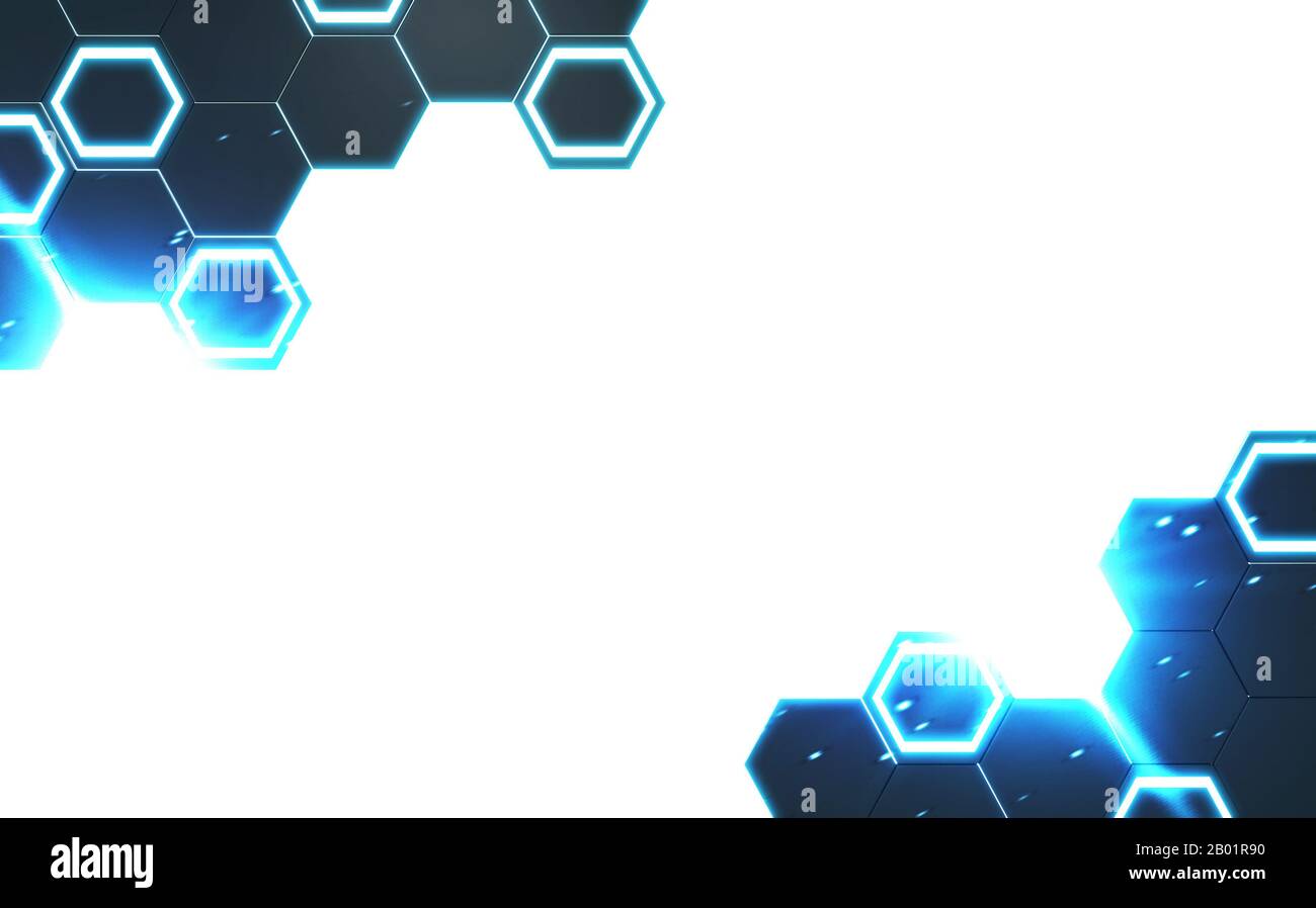 Hexagon black abstract background. 3D rendering Stock Photo - Alamy