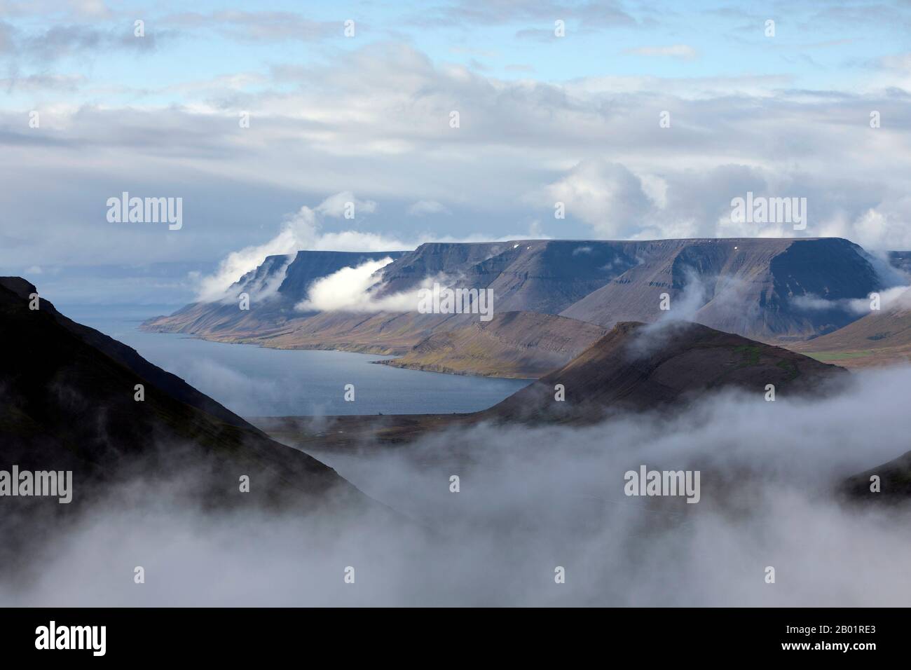 landscape at West Fjords, Iceland, Westfjorde Stock Photo