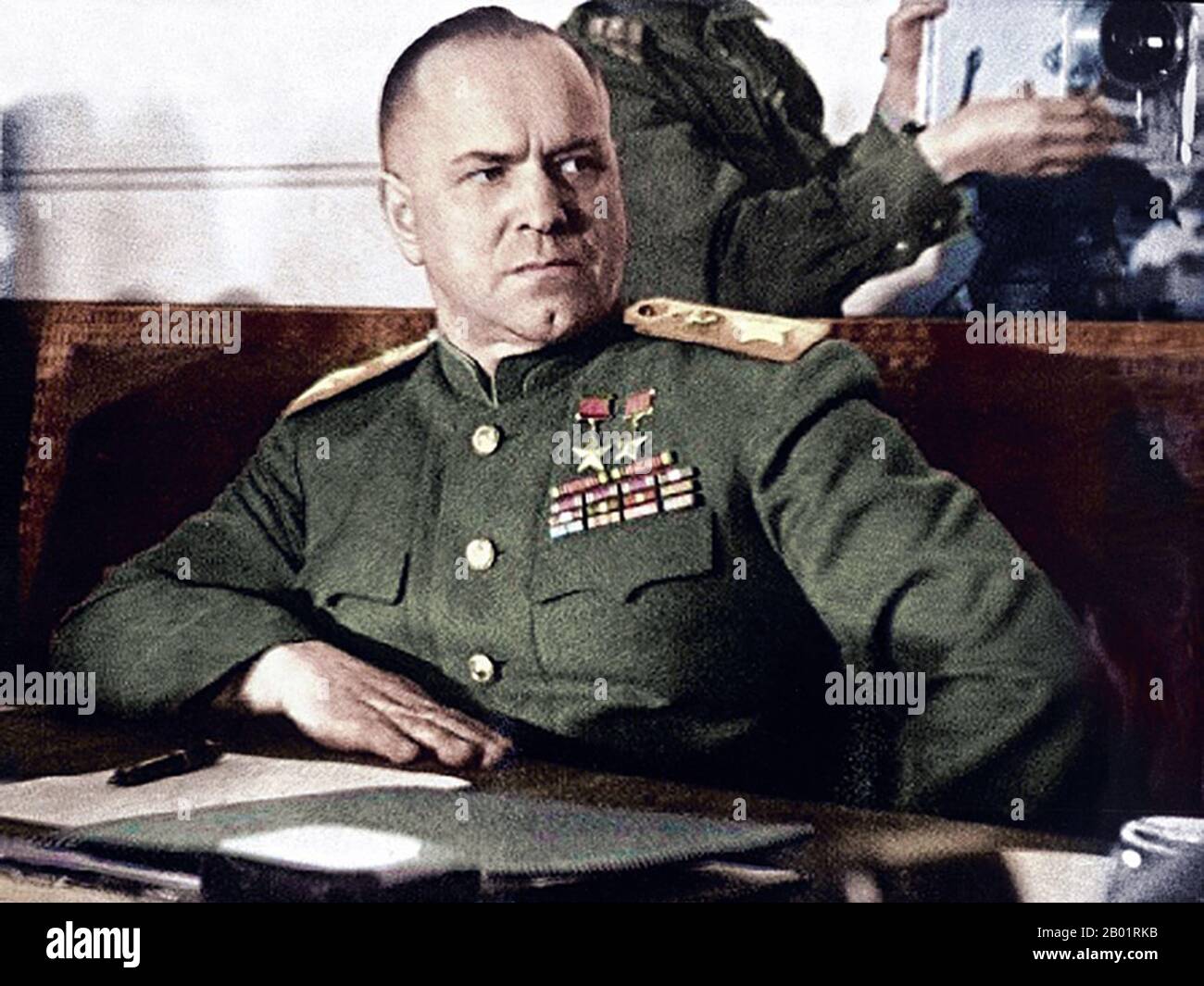Marshal of the Soviet Union Georgy Konstantinovich Zhukov (Russian:  Гео́ргий Константи́нович Жу́ков; 1896 – 18 June 1974), was a Russian career  officer in the Red Army who, in the course of World