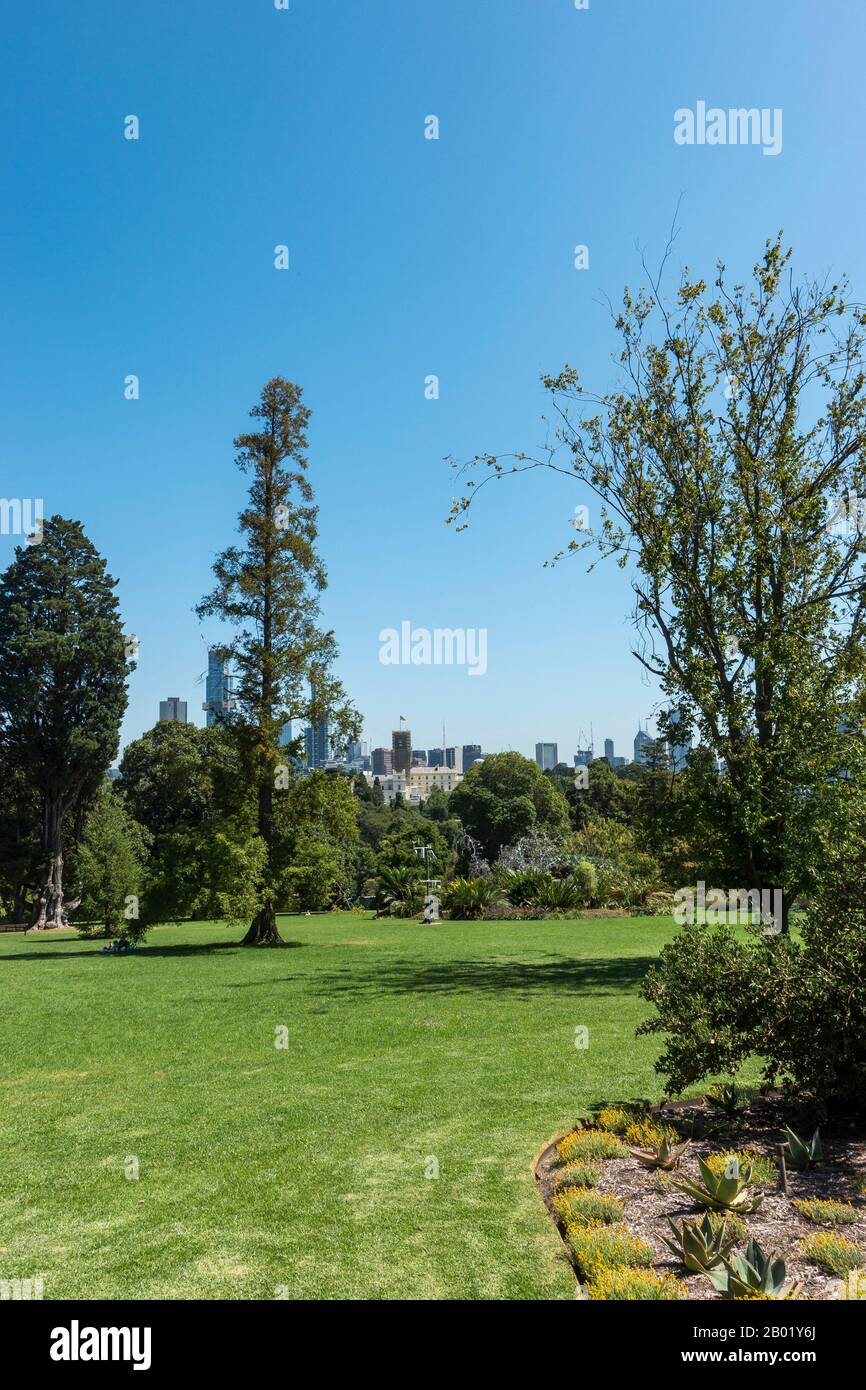 Royal Botanic Gardens in summer, Melbourne, Australia Stock Photo Alamy