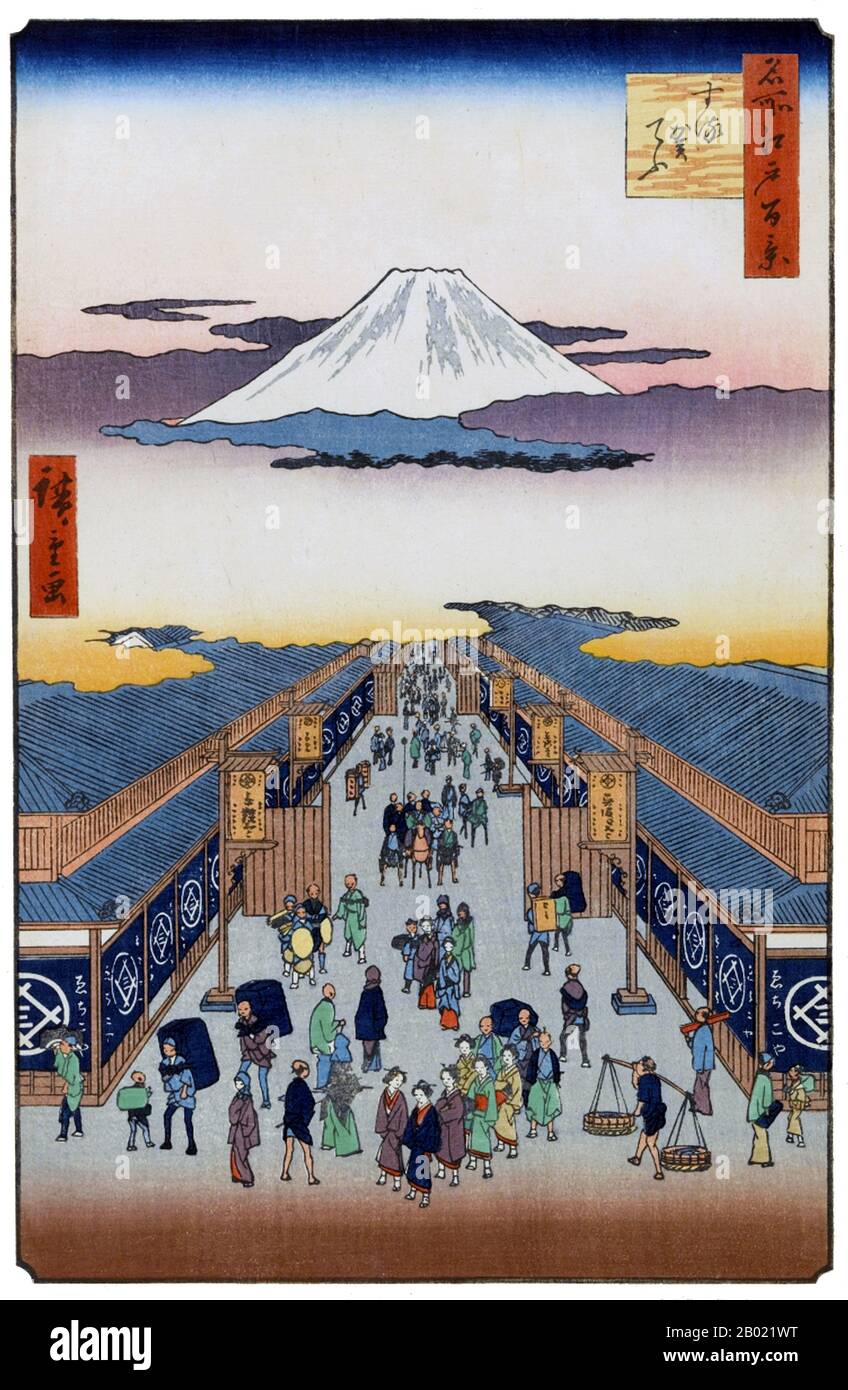 Hiroshige S One Hundred Famous Views Of Edo 名所江戸百景 Actually Composed Of 118 Woodblock Landscape And Genre Scenes Of Mid 19th Century Tokyo Is One Of The Greatest Achievements Of Japanese Art The Series