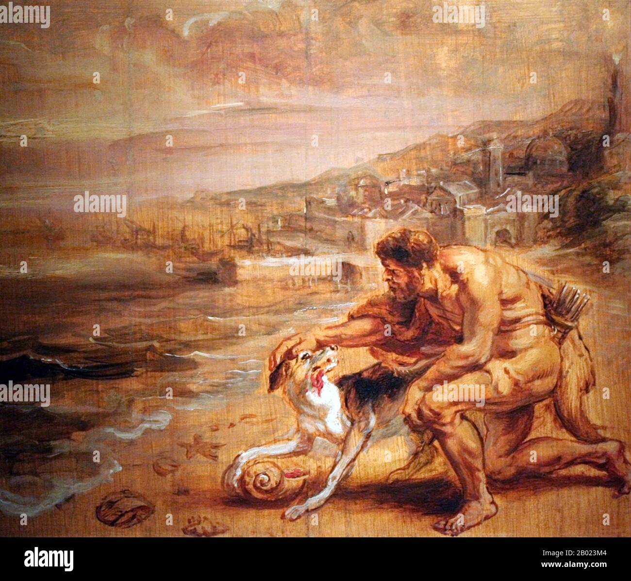 The Shell Rome Germany: 'Hercules and the Discovery of the Secret of Purple'. Oil on ...