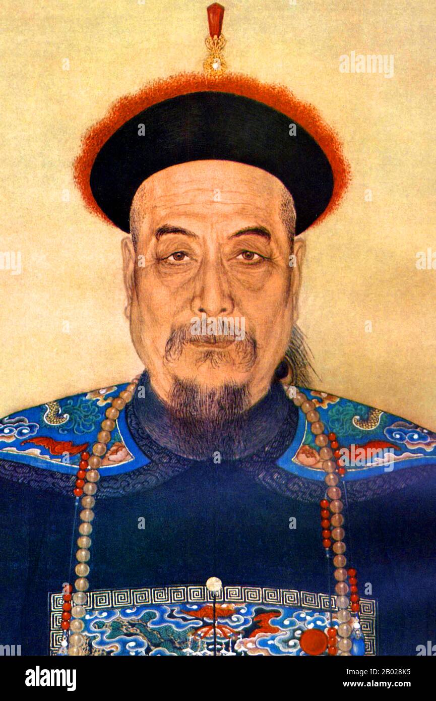 Guan Tianpei (simplified Chinese: 关天培; traditional Chinese: 關天培; Wade–Giles: Kuan T'ien-p'ei; 1781 – 26 February 1841) was a Chinese admiral of the Qing Dynasty who served in the First Opium War. His Chinese title was 'Commander-in-Chief of Naval Forces'.  In 1838, he established courteous relations with British Rear-Admiral Frederick Maitland. Guan fought in the First Battle of Chuenpee (1839), the Second Battle of Chuenpee (1841), and the Battle of the Bogue (1841). A British account described his death in the Anunghoy forts during the Battle of the Bogue on 26 February 1841:  'Among these, Stock Photo
