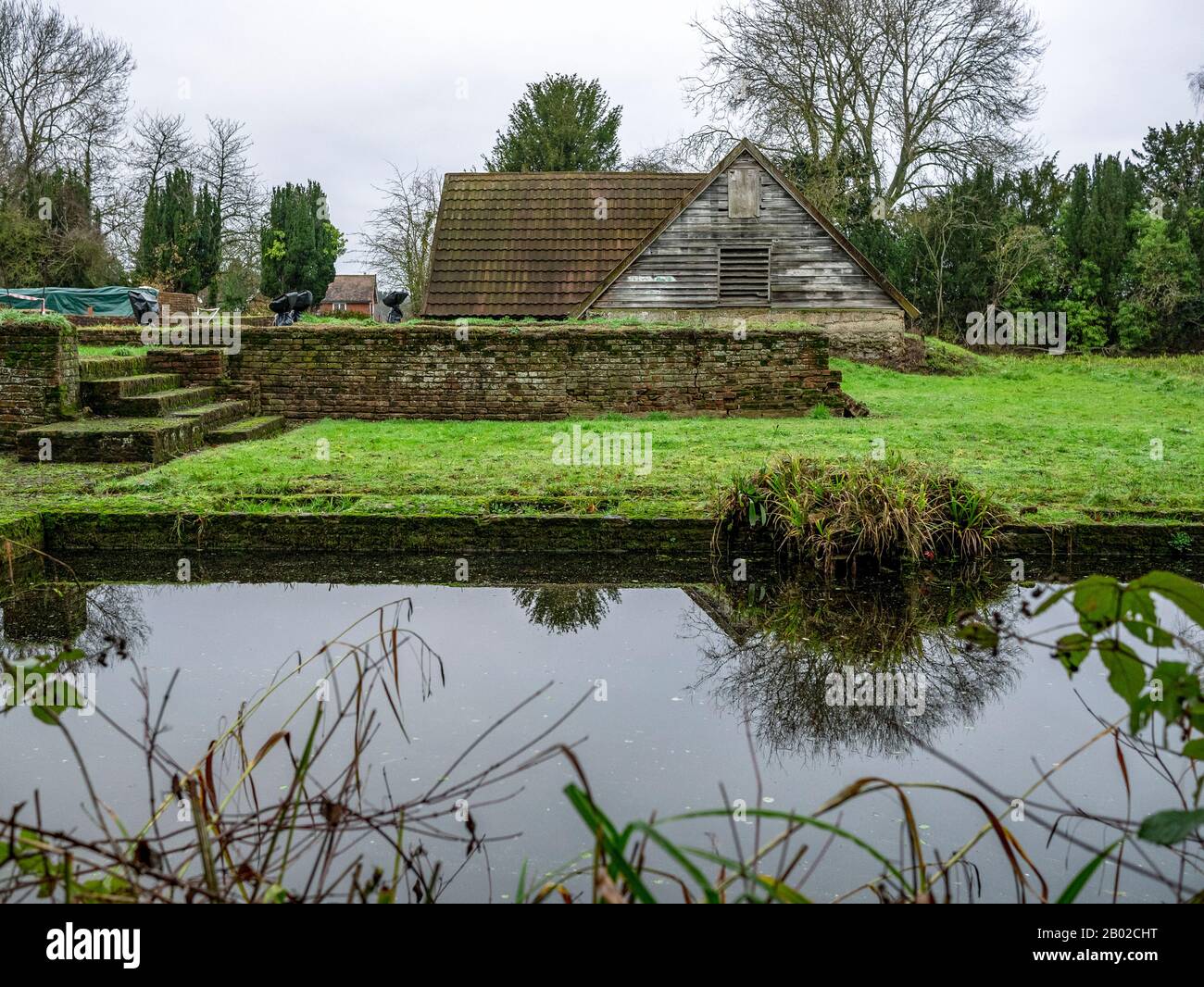Scadbury Manor ruins of the moated Tudor manor house in Chislehurst