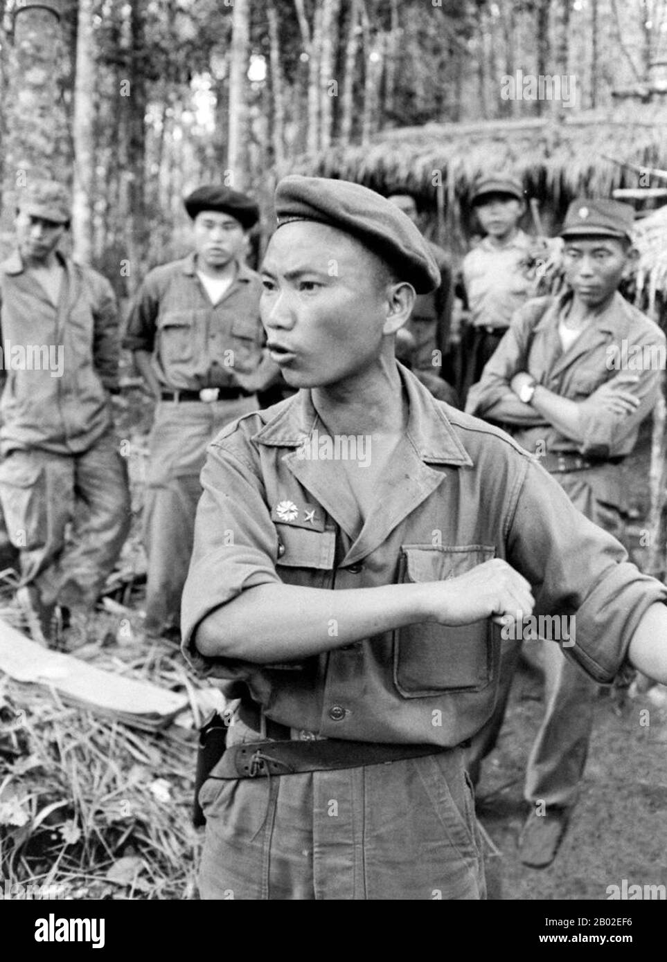 Vang Pao (Hmong: Vaj Pov; 8 December 1929 – 6 January 2011) was a Lieutenant General in the Royal Lao Army and leading figure in the American 'Secret War' in Laos (1964-1973). He was a leader in the Hmong American community in the United States. Stock Photo