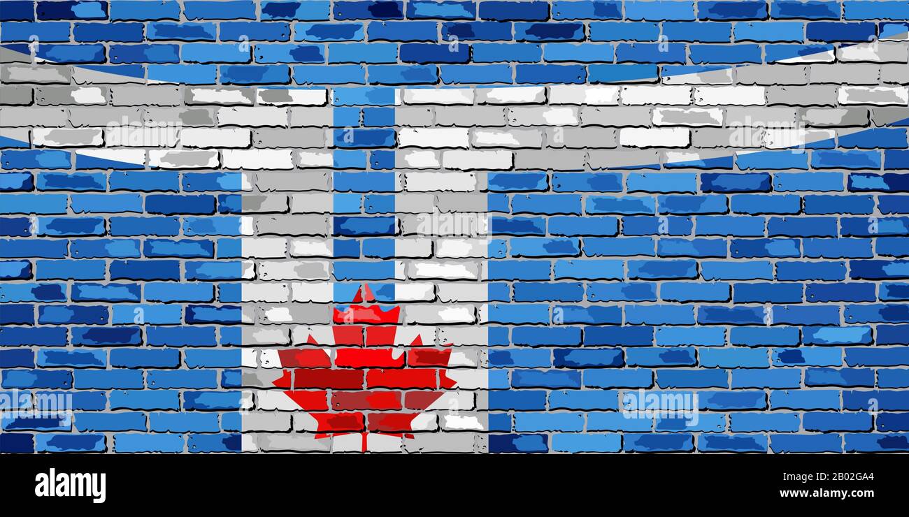 Flag of Toronto on a brick wall - Illustration Stock Vector