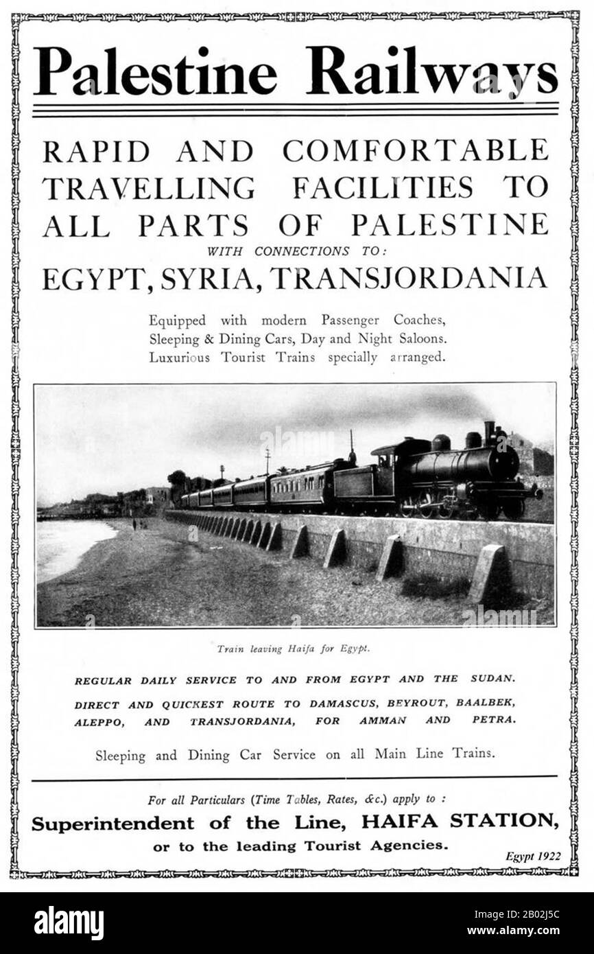 Palestine (Arabic: فلسطين Filasṭīn, Falasṭīn, Filisṭīn; Greek: Παλαιστίνη, Palaistinē; Latin: Palaestina; Hebrew: פלשתינה Palestina) is a n ame given to the geographic region between the Mediterranean Sea and the Jordan River. The region is also known as the Land of Israel (Hebrew: ארץ־ישראל Eretz-Yisra'el), the Holy Land and the Southern Levant.  In 1832 Palestine was conquered by Muhammad Ali's Egypt, but in 1840 Britain intervened and returned control of the Levant to the Ottomans in return for further capitulations. The end of the 19th century saw the beginning of Zionist immigration and Stock Photo