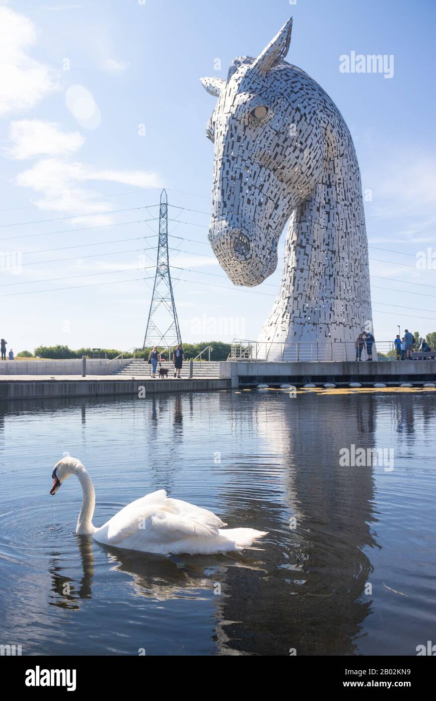 The Kelpies 30metrehigh horsehead sculptures at the Helix centre