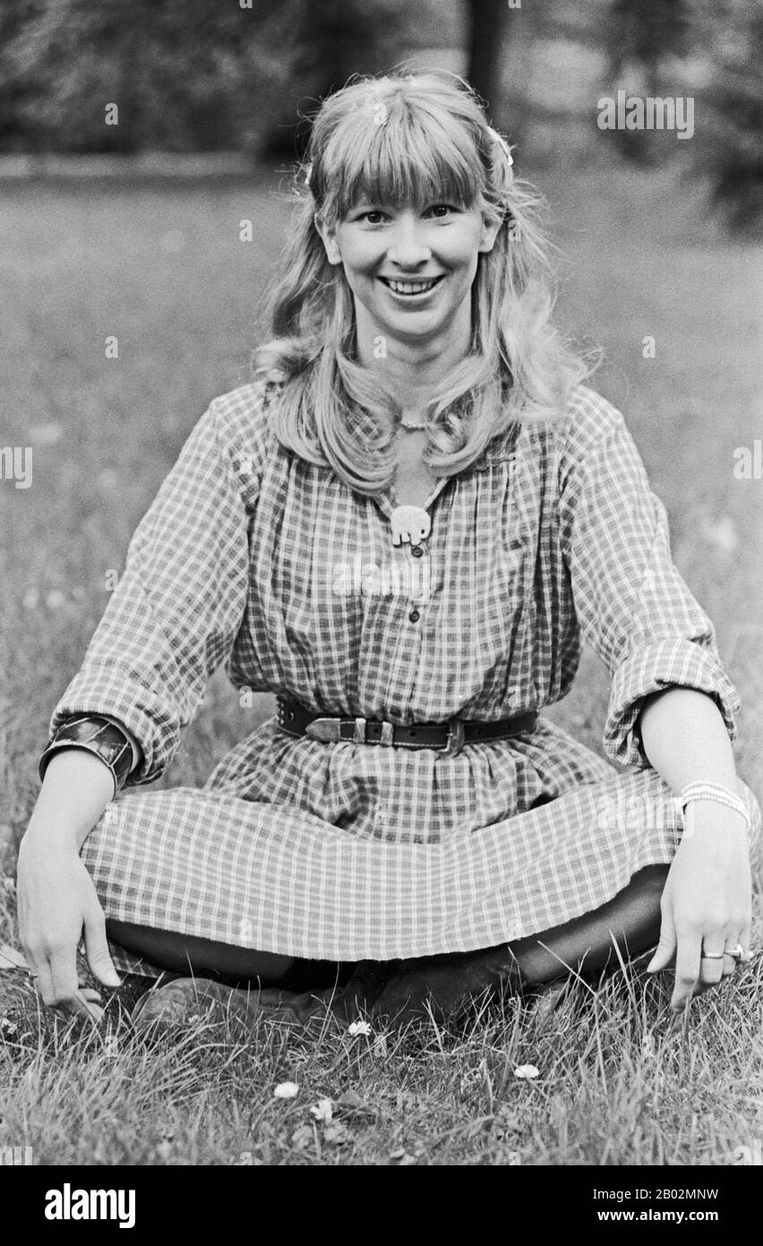 Ursela Monn, Schweizer Schauspielerin und Sängerin, Deutschland um 1977. Swiss actress and singer Ursela Monn, Germany around 1977. Stock Photo