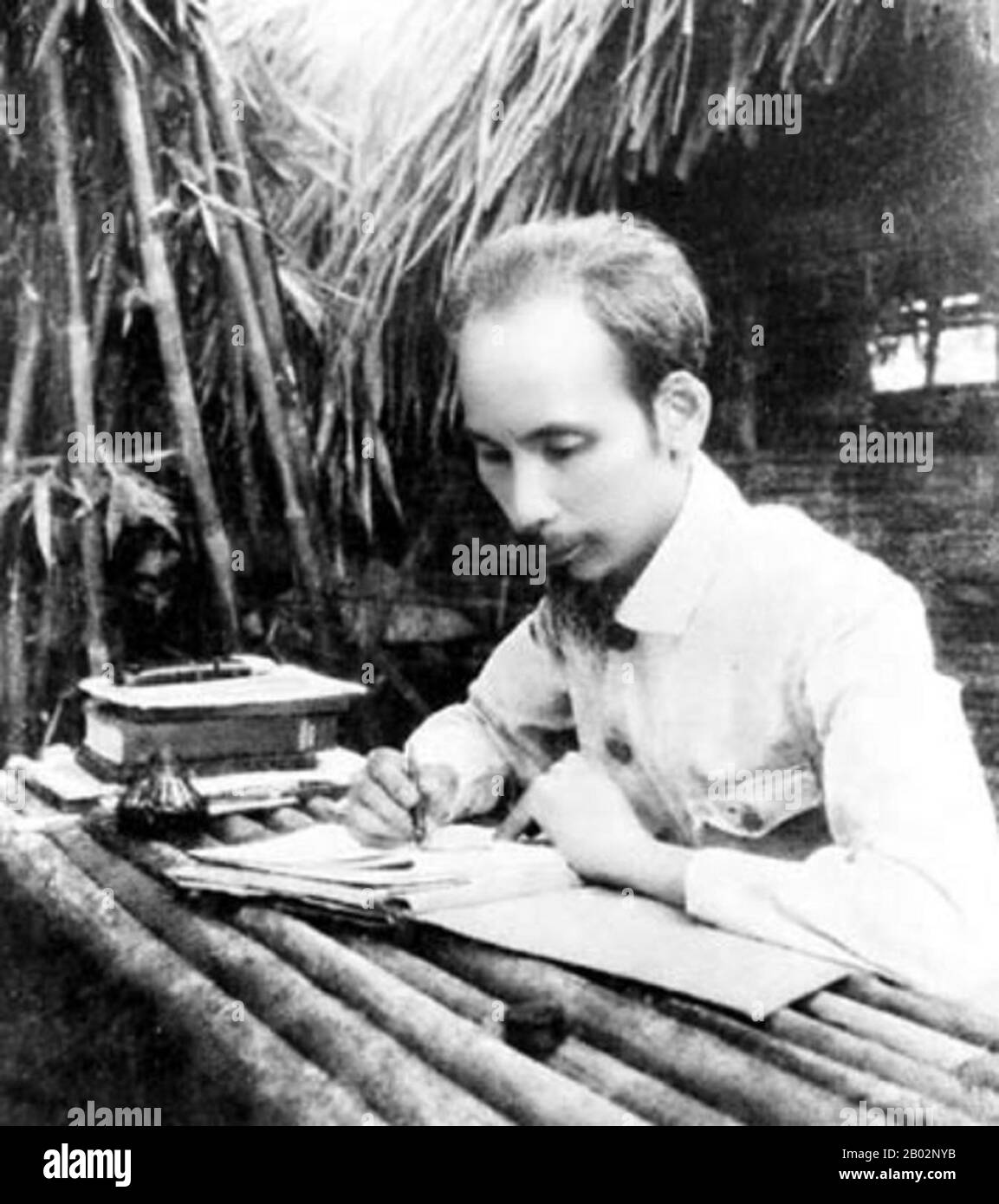 Hồ Chí Minh, born Nguyễn Sinh Cung and also known as Nguyễn Ái Quốc (19 May 1890 – 3 September 1969) was a Vietnamese Communist revolutionary leader who was prime minister (1946–1955) and president (1945–1969) of the Democratic Republic of Vietnam (North Vietnam).  He formed the Democratic Republic of Vietnam and led the Viet Cong during the Vietnam War until his death. Hồ led the Viet Minh independence movement from 1941 onward, establishing the communist-governed Democratic Republic of Vietnam in 1945 and defeating the French Union in 1954 at Dien Bien Phu.  He lost political power inside No Stock Photo