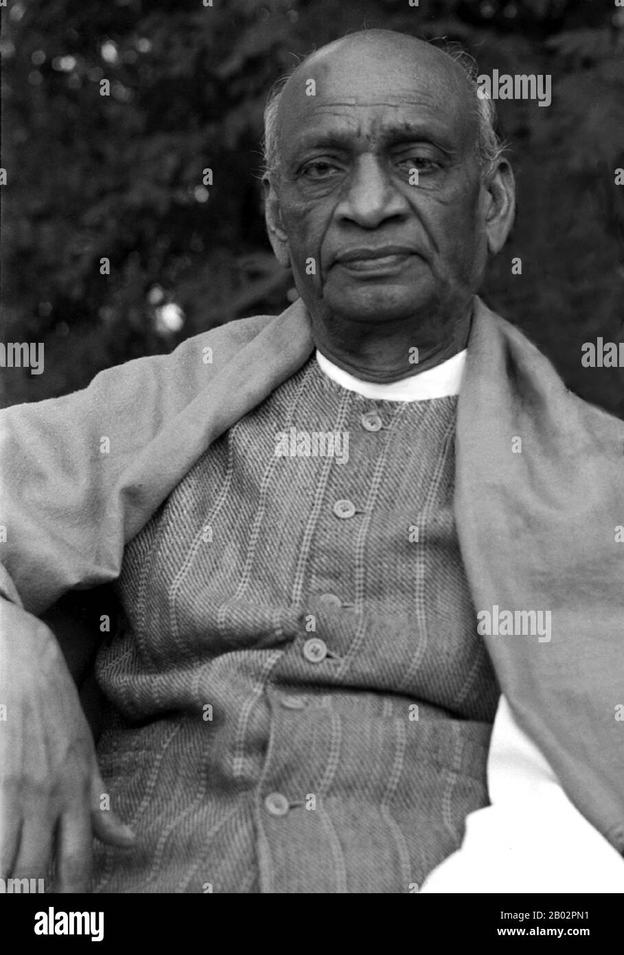 Vallabhbhai Jhaverbhai Patel (31 October 1875 – 15 December 1950) was an Indian barrister and statesman, one of the leaders of the Indian National Congress and one of the founding fathers of the Republic of India.  He was a social leader who played a leading role in the country's struggle for independence and guided its integration into a united, independent nation. In India and elsewhere, he was often addressed as Sardar, which means Chief in Hindi, Urdu and Persian. Stock Photo