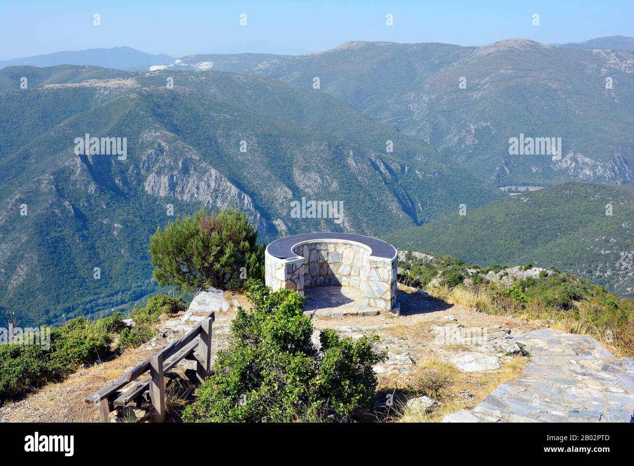 Greece, viewing point to Nestos Gorge Stock Photo