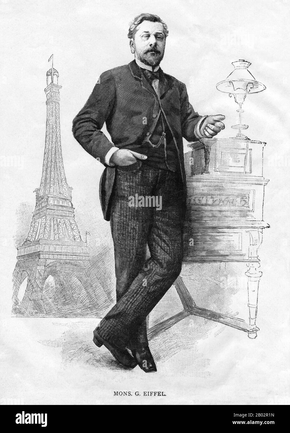 Alexandre Gustave Eiffel (born Bönickhausen, 15 December 1832 – 27 December 1923) was a French civil engineer and architect. A graduate of the École Centrale des Arts et Manufactures, he made his name with various bridges for the French railway network, most famously the Garabit viaduct.  He is best known for the world-famous Eiffel Tower, built for the 1889 Universal Exposition in Paris, France. After his retirement from engineering, Eiffel concentrated his energies on research into meteorology and aerodynamics, making important contributions in both fields.  Eiffel's best-known works in Asia Stock Photo
