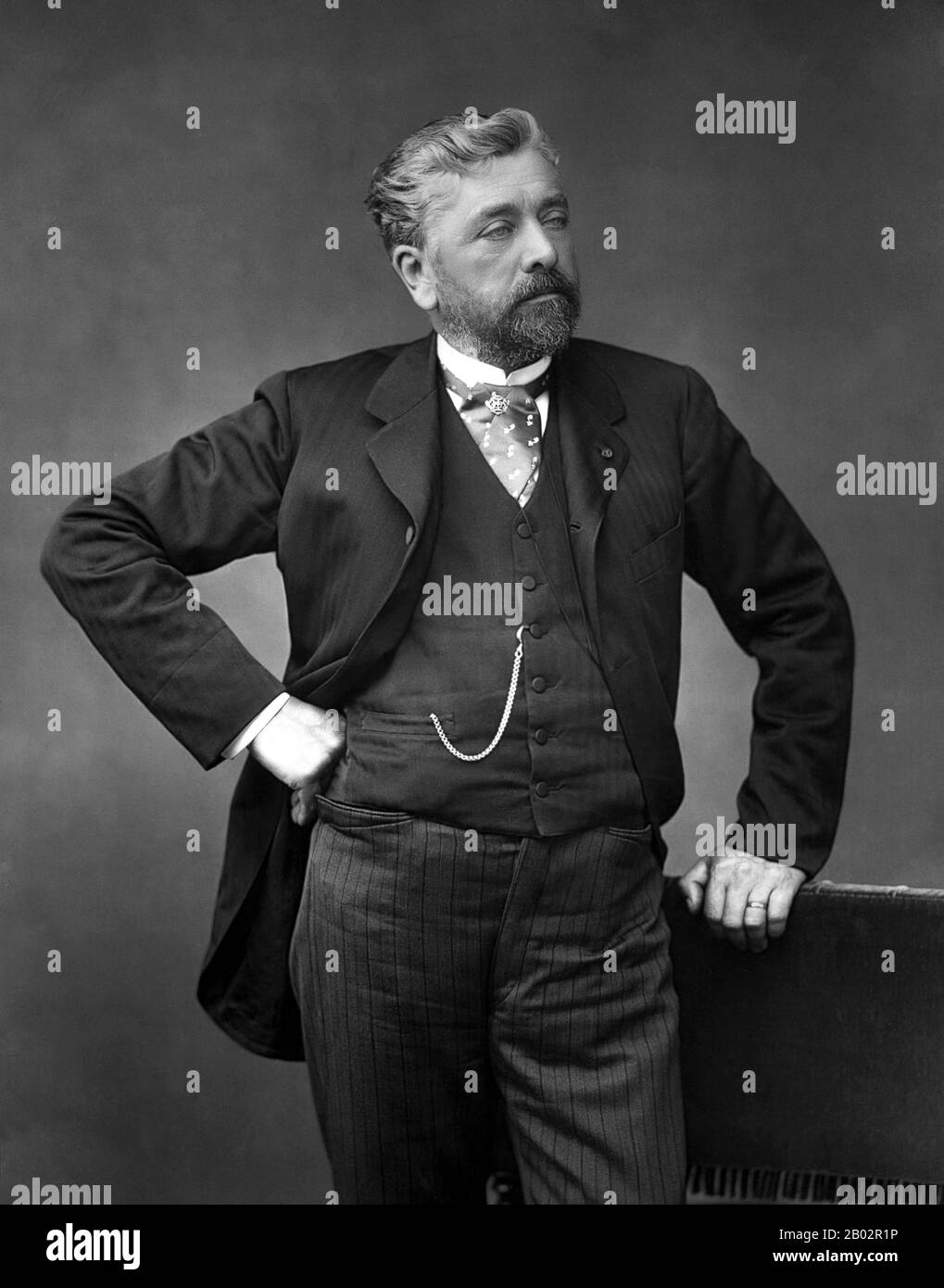 Alexandre Gustave Eiffel (born Bönickhausen, 15 December 1832 – 27 December 1923) was a French civil engineer and architect. A graduate of the École Centrale des Arts et Manufactures, he made his name with various bridges for the French railway network, most famously the Garabit viaduct.  He is best known for the world-famous Eiffel Tower, built for the 1889 Universal Exposition in Paris, France. After his retirement from engineering, Eiffel concentrated his energies on research into meteorology and aerodynamics, making important contributions in both fields.  Eiffel's best-known works in Asia Stock Photo