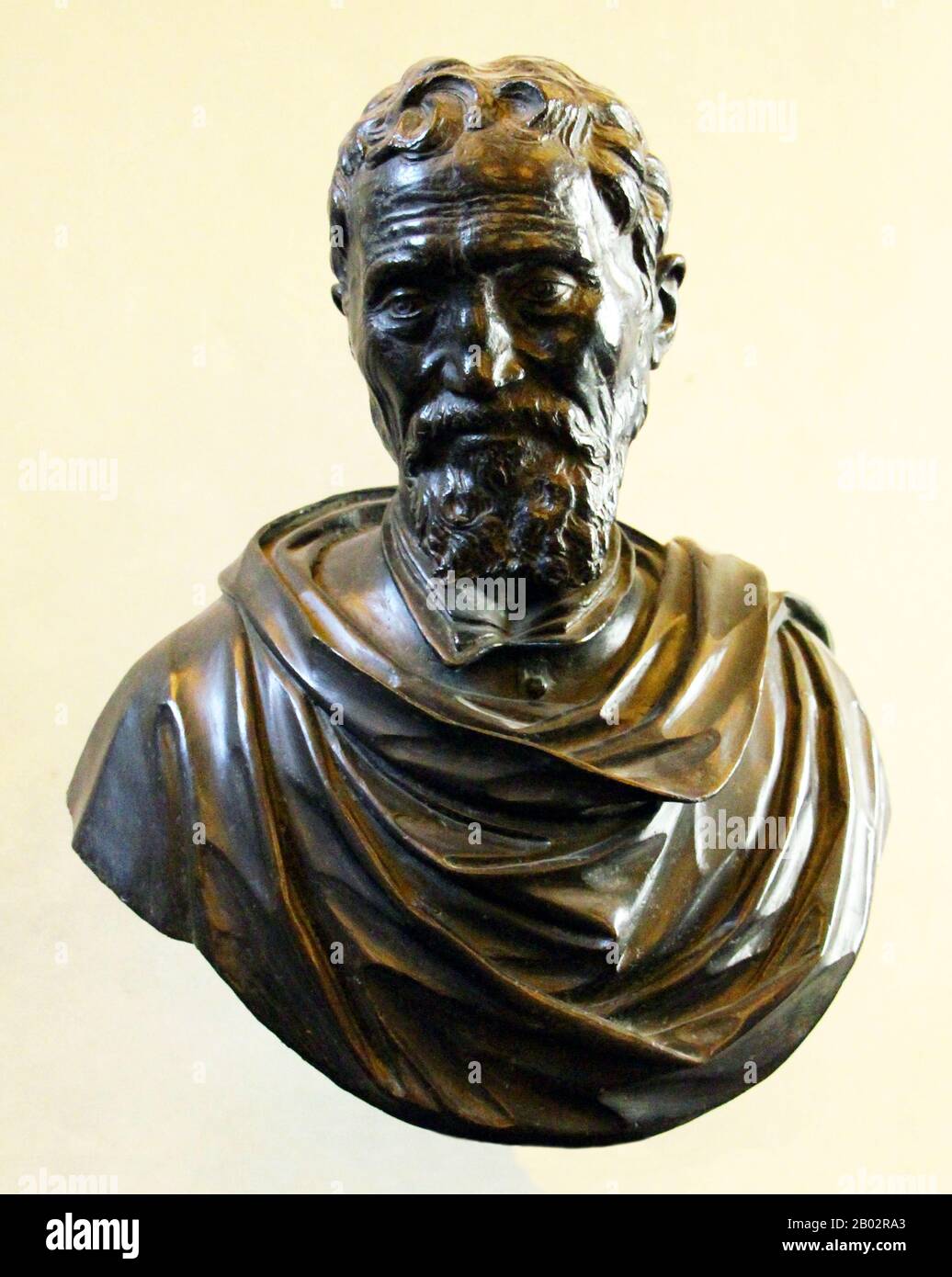 18" Italian Renaissance Man Sculptor Michelangelo Home Gallery Bust Sculpture 