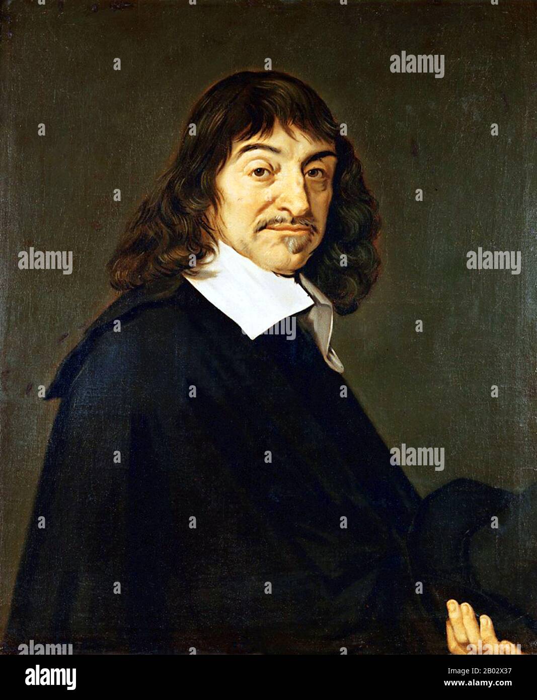 René Descartes ( 31 March 1596 – 11 February 1650) was a French philosopher, mathematician and scientist who spent most of his life in the Dutch Republic.  He has been dubbed the father of modern philosophy, and much subsequent Western philosophy is a response to his writings, which are studied closely to this day. In particular, his Meditations on First Philosophy continues to be a standard text at most university philosophy departments. Descartes' influence in mathematics is equally apparent; the Cartesian coordinate system — allowing reference to a point in space as a set of numbers, and al Stock Photo