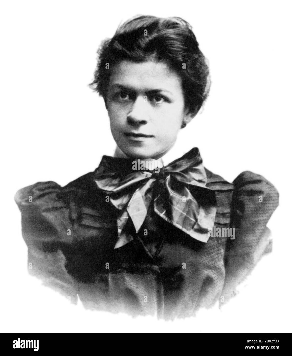 Mileva Maric (December 19, 1875 – August 4, 1948) was a Serbian physicist. She was the only woman among Albert Einstein's fellow students at the Zurich Polytechnic. They developed a relationship and had a daughter before their marriage, Lieserl, who either died young or was given up for adoption. After their marriage in 1903, they had two sons, Hans Albert and Eduard.  They separated in 1914, with Maric taking the boys and returning to Zurich from Berlin. They divorced in 1919; that year Einstein married again. When he received the Nobel Prize in 1921, he transferred the money to Maric, chiefl Stock Photo