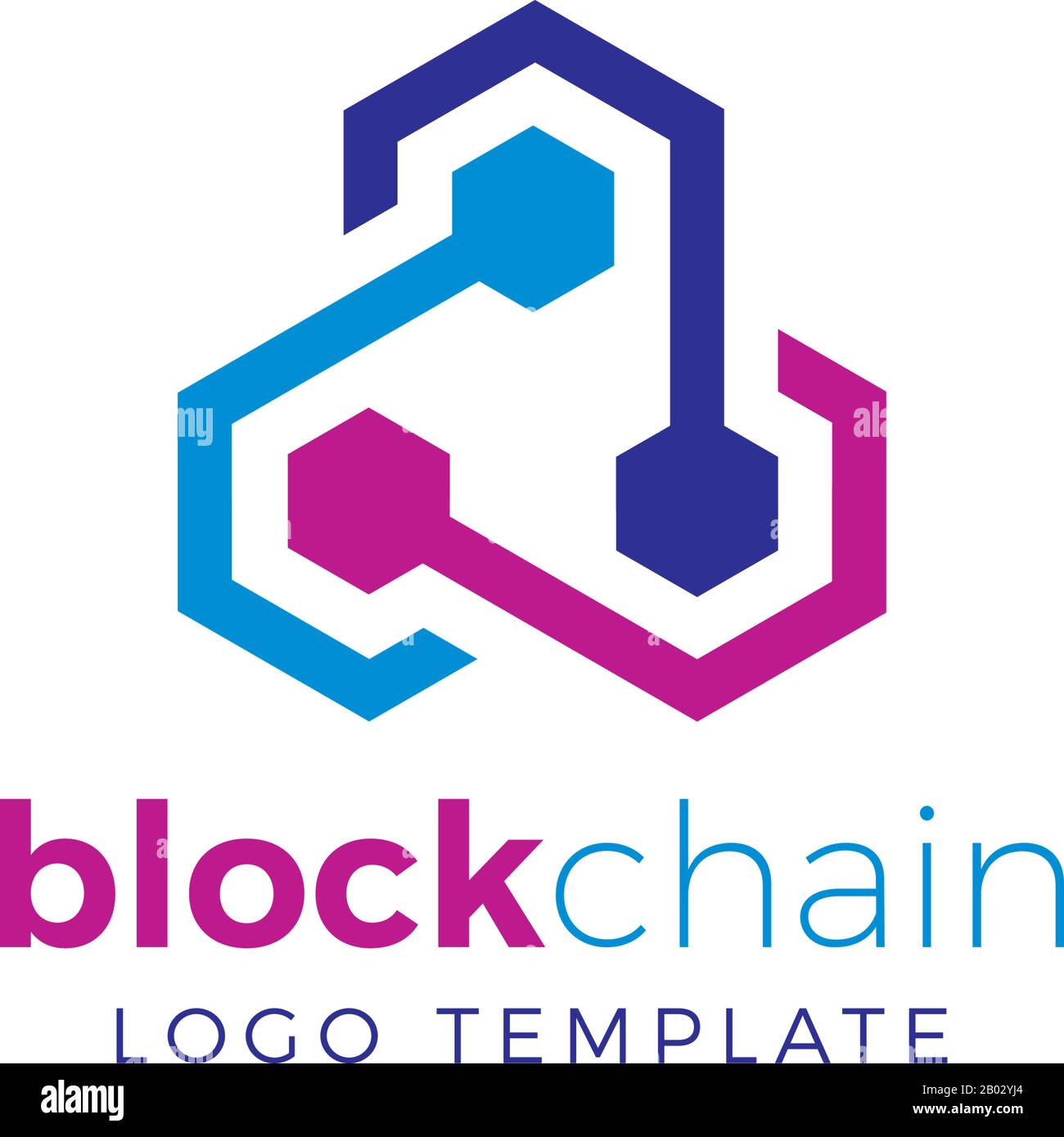Blockchain & Crypto Currency Vector Logo Template Stock Vector Image ...