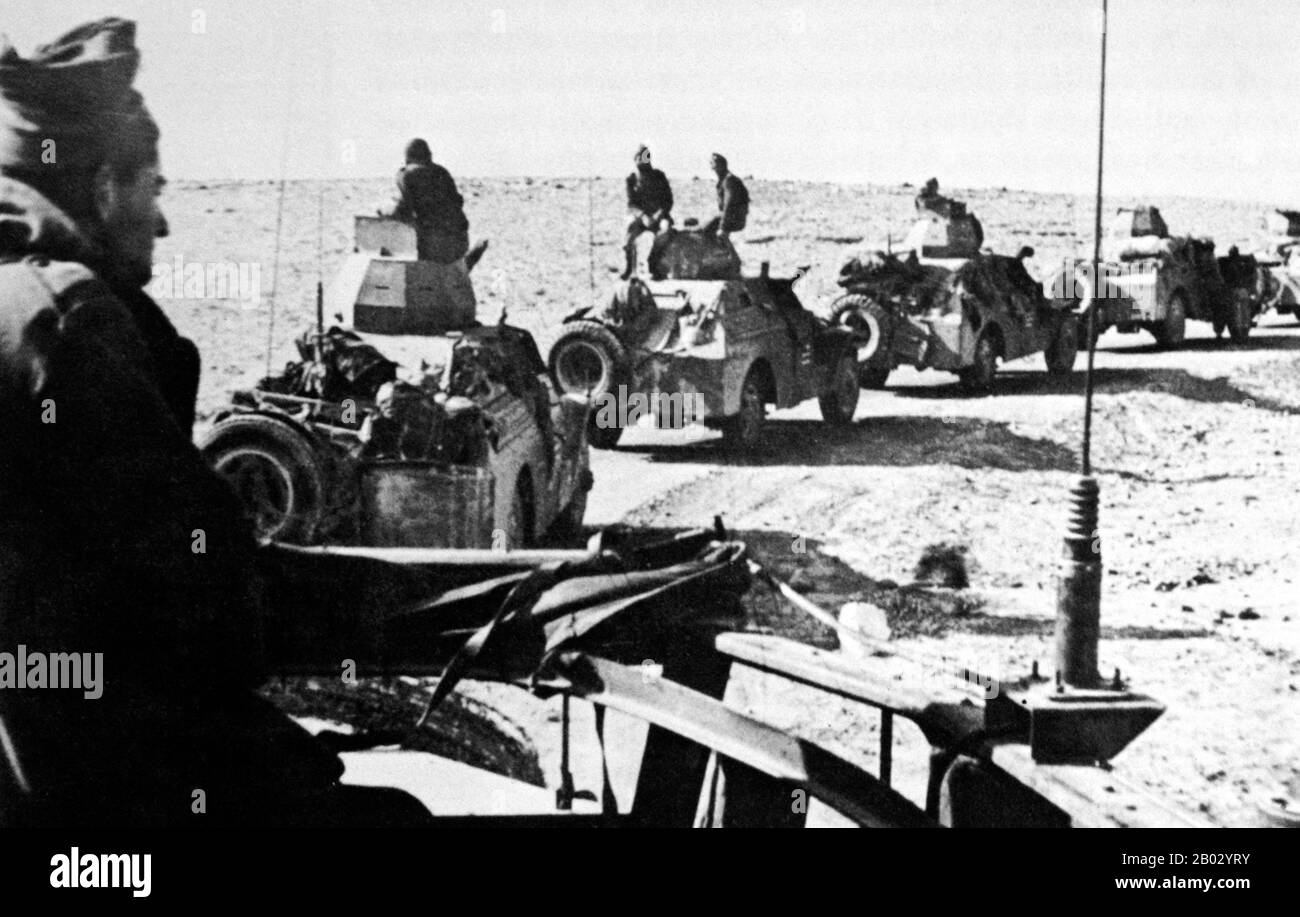 Operation Yoav (also called Operation Ten Plagues or Operation Yo'av) was an Israeli military operation carried out from 15–22 October 1948 in the Negev Desert, during the 1948 Arab–Israeli War. Its goal was to drive a wedge between the Egyptian forces along the coast and the Beersheba–Hebron–Jerusalem road and ultimately to conquer the whole Negev. Operation Yoav was headed by the Southern Front commander Yigal Allon.  The Palmach (Hebrew: 'strike forces') was the elite fighting force of the Haganah, the underground army of the Yishuv (Jewish community) during the period of the British Mandat Stock Photo