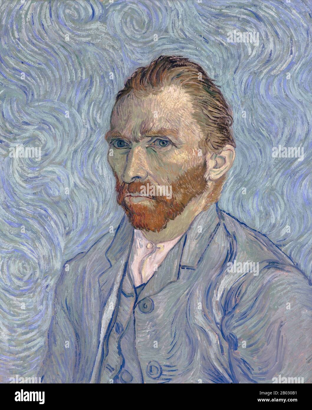 Vincent Willem van Gogh (30 March 1853 – 29 July 1890) was a Post-Impressionist painter. He was a Dutch artist whose work had a far-reaching influence on 20th century art. His output includes portraits, self portraits, landscapes and still lifes of cypresses, wheat fields and sunflowers.  He drew as a child but did not paint until his late twenties; he completed many of his best-known works during the last two years of his life. In just over a decade, he produced more than 2,100 artworks, including 860 oil paintings and more than 1,300 watercolors, drawings, sketches and prints.  This painting Stock Photo