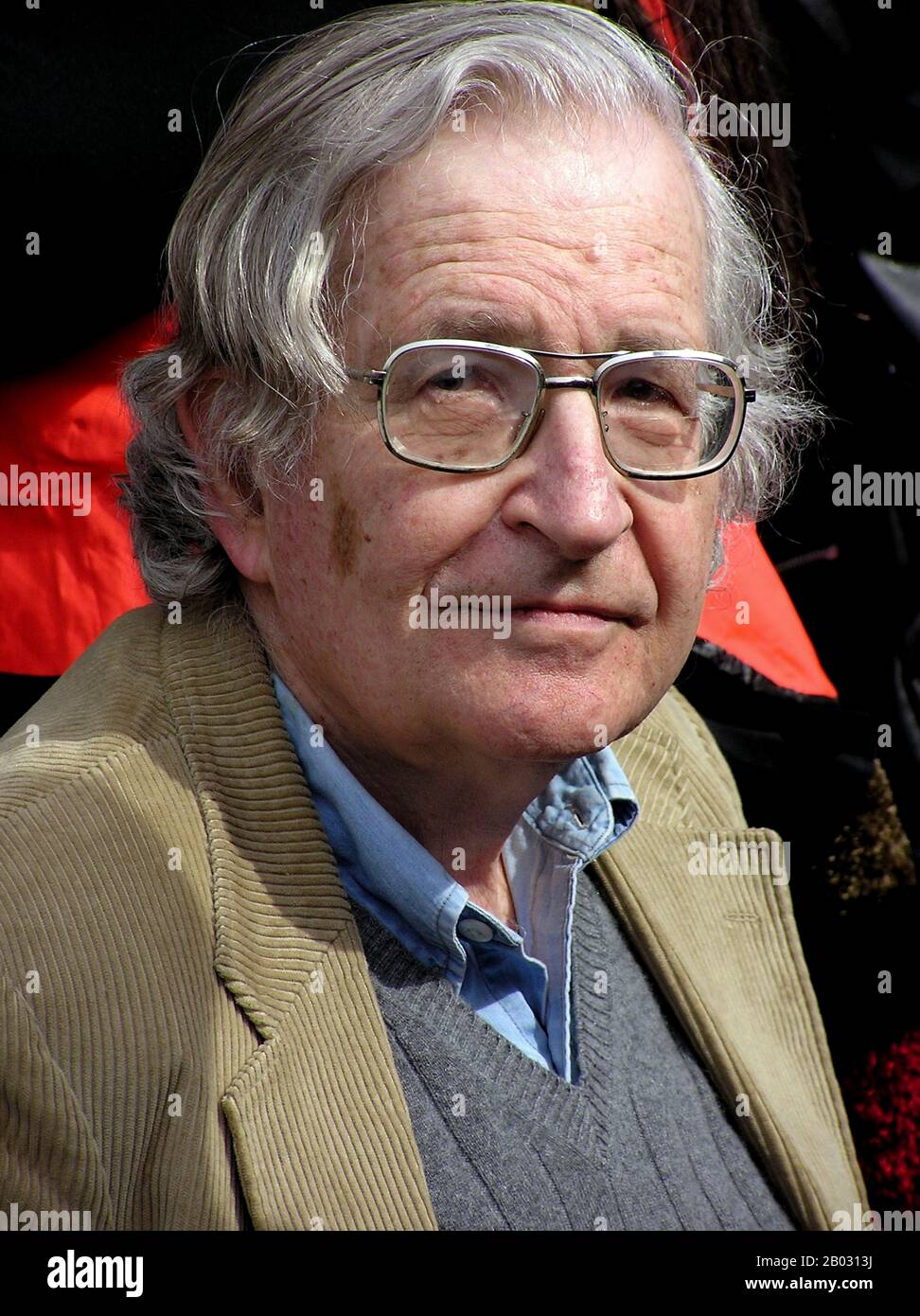 Avram Noam Chomsky (born December 7, 1928) is an American linguist, philosopher, cognitive scientist, logician, political commentator, social justice activist, and anarcho-syndicalist. Sometimes described as the 'father of modern linguistics', Chomsky is also a major figure in analytic philosophy.  Chomsky has spent most of his career at the Massachusetts Institute of Technology (MIT), where he is currently Professor Emeritus, and has authored over 100 books. Stock Photo