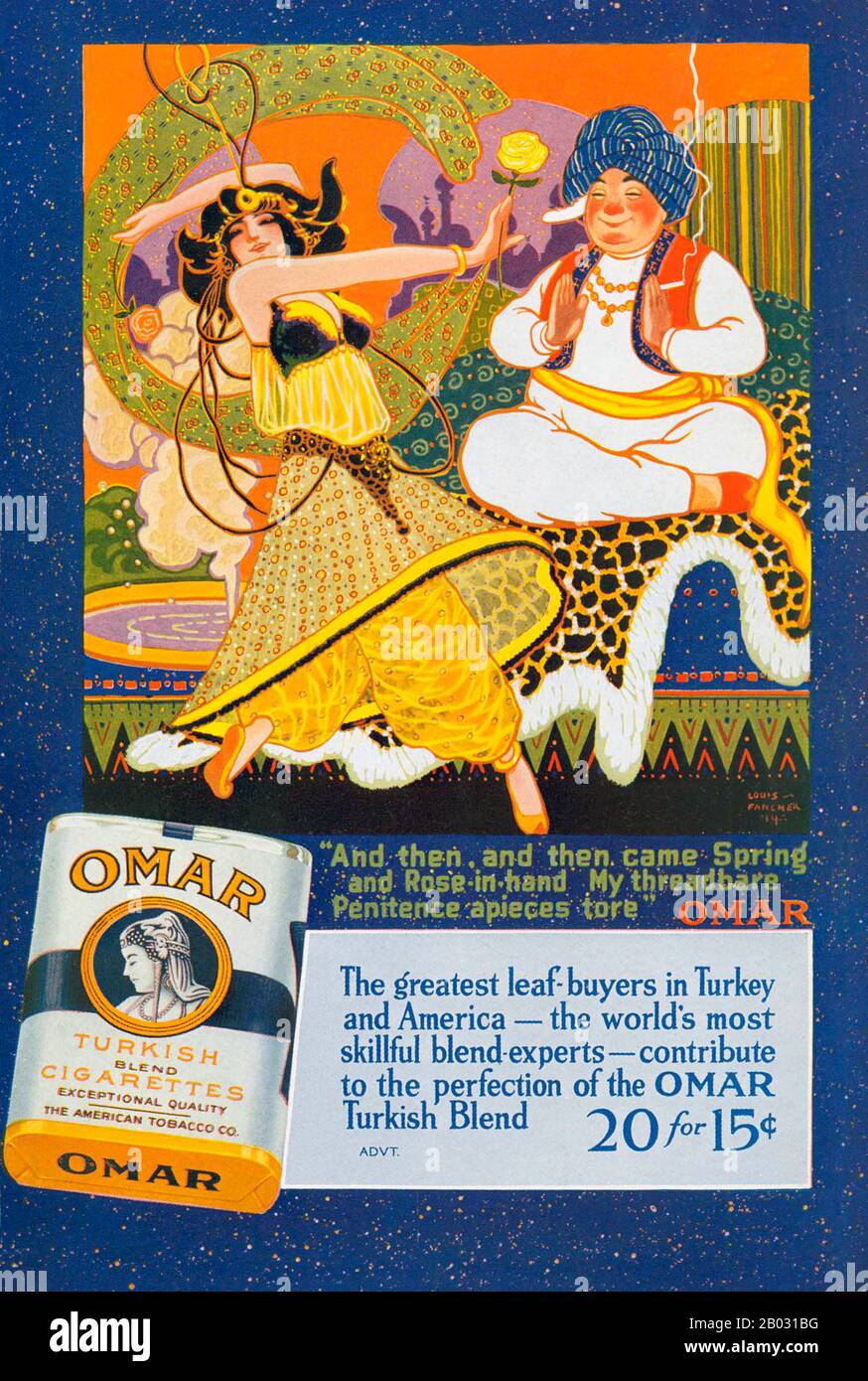 In the early 1900s, manufacturers of Turkish and Egyptian cigarettes