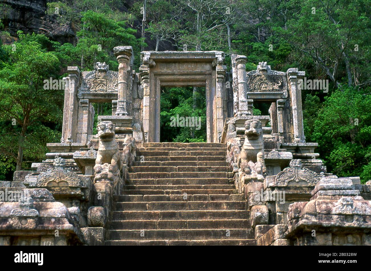 The ancient rock fortress of Yapahuwa is similar to, but smaller than,  Sigiriya. Dating from the 13th century, it was the capital and main  stronghold of King Bhuvanekabahu I (1272 - 1284)