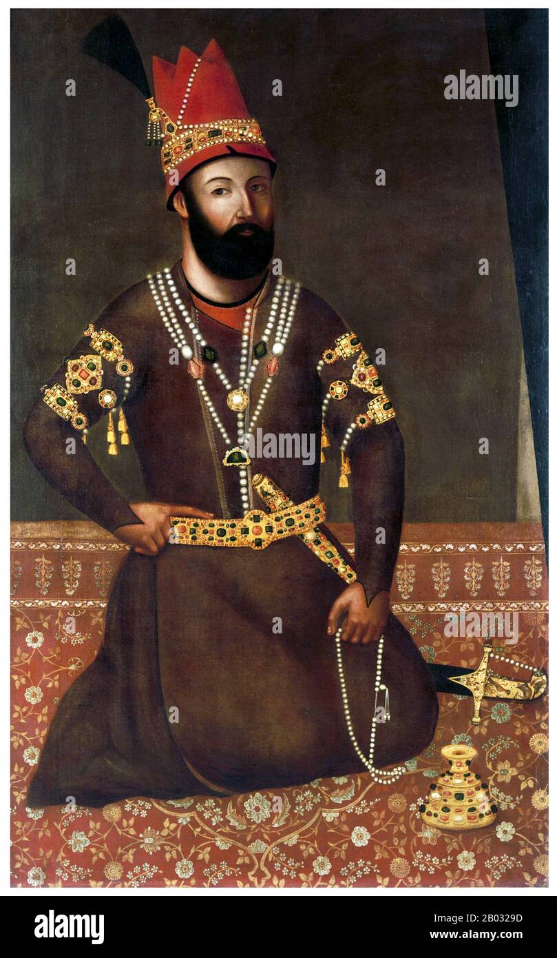 Nader Shah Afshar or Nadir Shah,also known as Nader Qoli Beg or Tahmasp Qoli Khan(November, 1688 or August 6, 1698 – June 19, 1747) ruled as Shah of Persia (1736–47) and was one of the most powerful rulers in Iranian history. Stock Photo