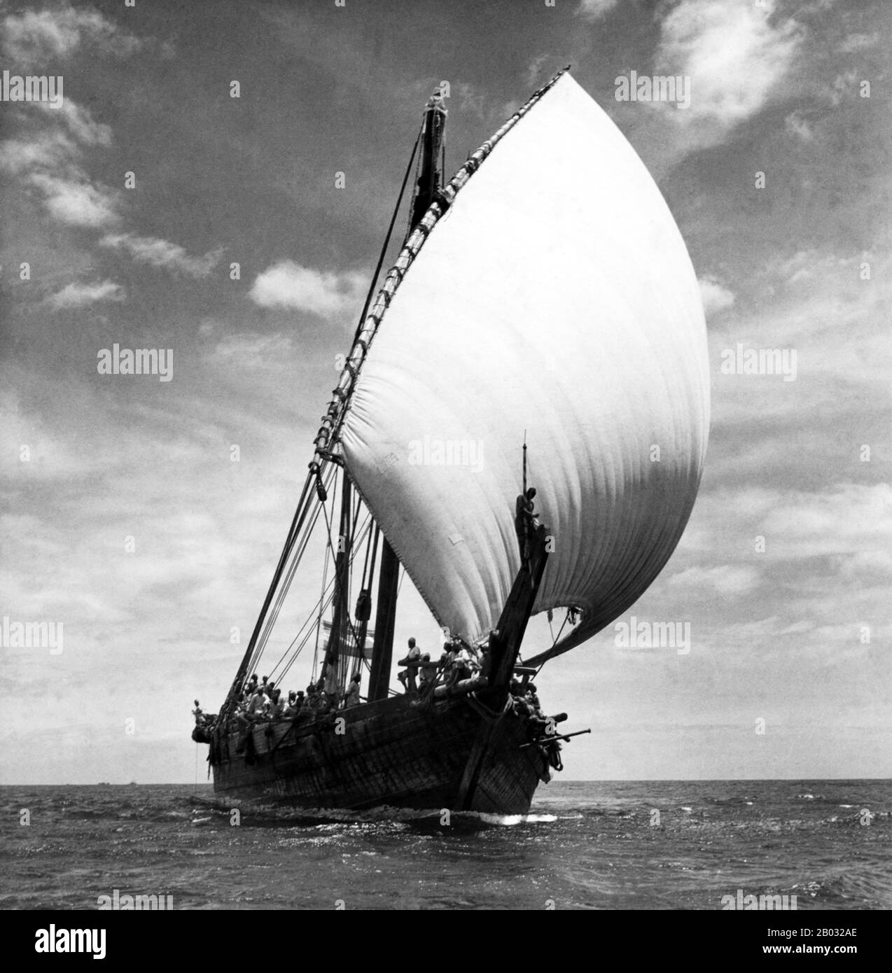 A dhow is a traditional Arab sailing vessel with one or more lateen