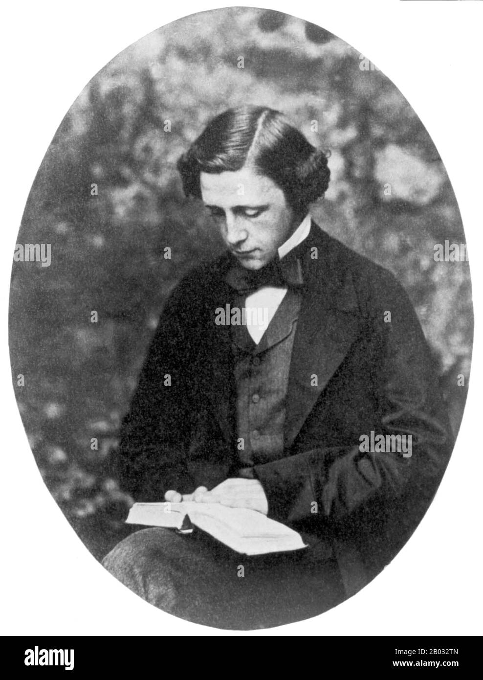 Charles Lutwidge Dodgson (27 January 1832 – 14 January 1898), better known by his pen name Lewis Carroll, was an English writer, mathematician, logician, Anglican deacon, and photographer.  His most famous writings are Alice's Adventures in Wonderland, its sequel Through the Looking-Glass, which includes the poem Jabberwocky, and the poem The Hunting of the Snark, all examples of the genre of literary nonsense. He is noted for his facility at word play, logic, and fantasy. There are societies in many parts of the world dedicated to the enjoyment and promotion of his works and the investigation Stock Photo