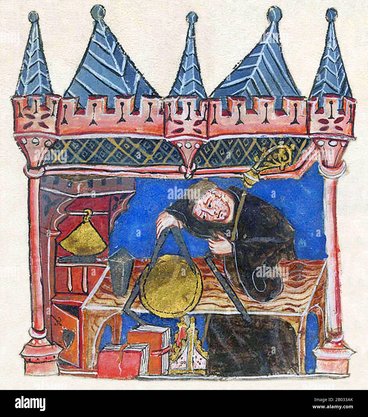 Richard of Wallingford (1292–1336) was a catholic monk and English mathematician who made major contributions to astronomy and horology while serving as abbot of St Albans Abbey in Hertfordshire. Stock Photo