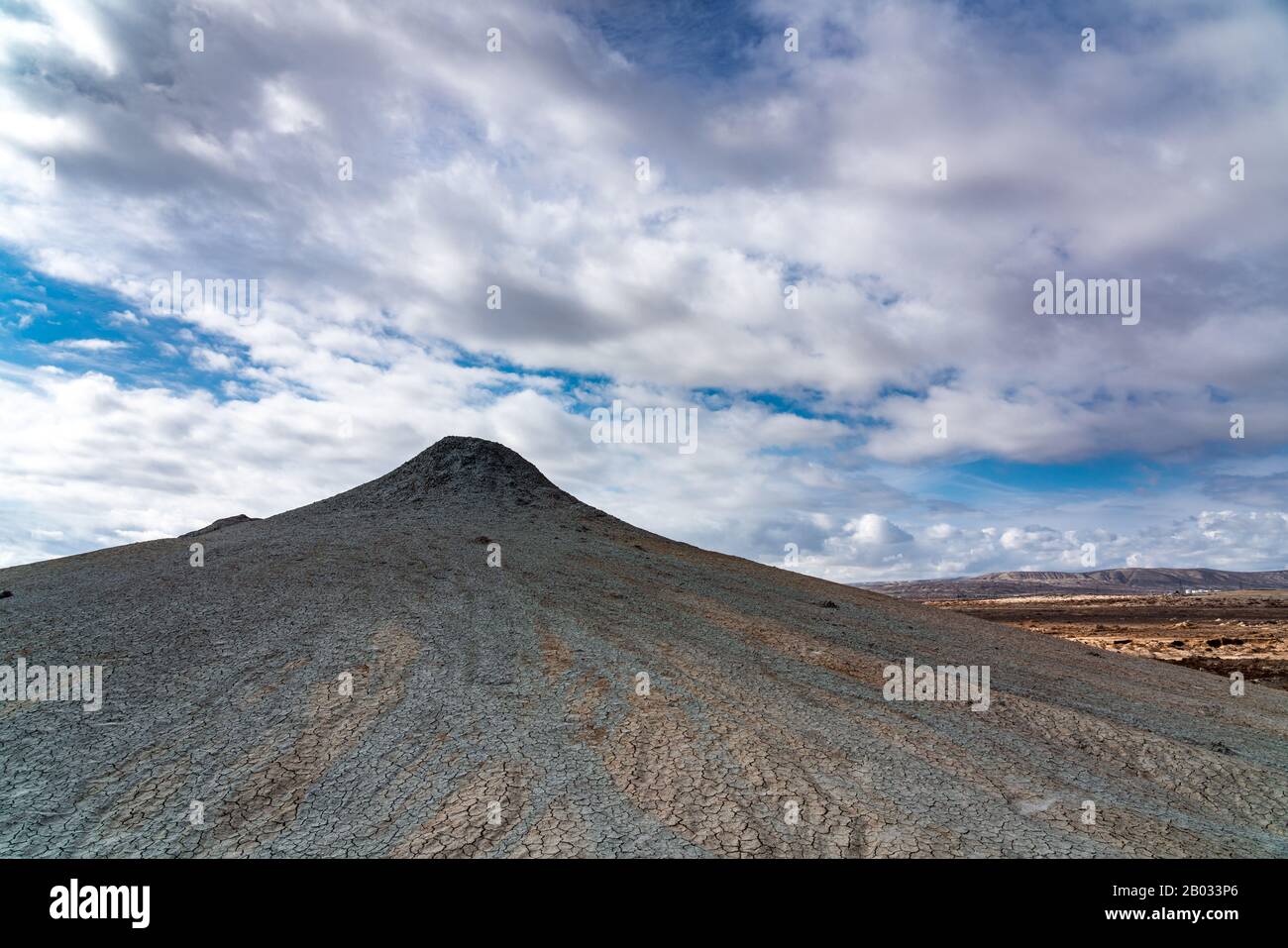 Mud volcano, amazing natural phenomenon Stock Photo