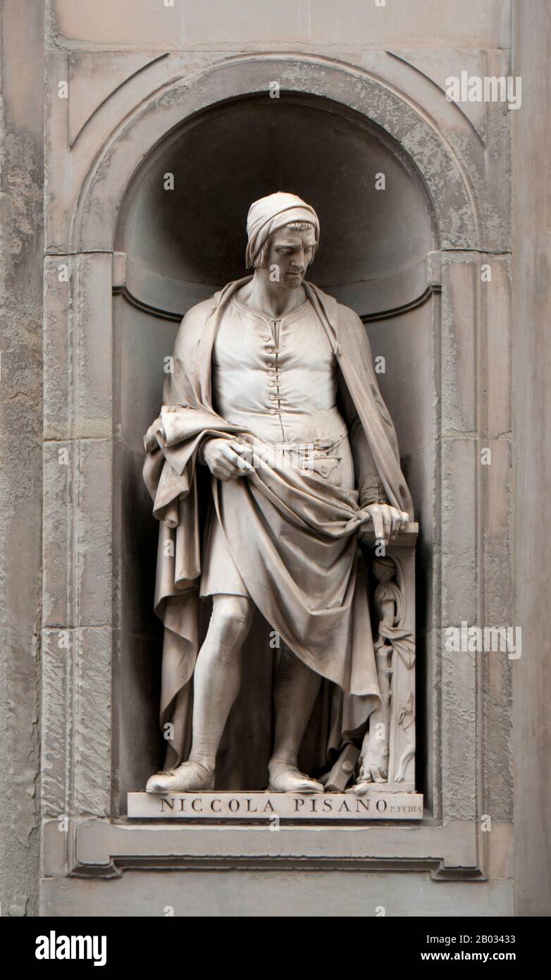 Nicola Pisano (also called Niccolò Pisano, Nicola de Apulia or Nicola  Pisanus; c. 1220/1225 – c. 1284) was an Italian sculptor whose work is  noted for its classical Roman sculptural style. Pisano