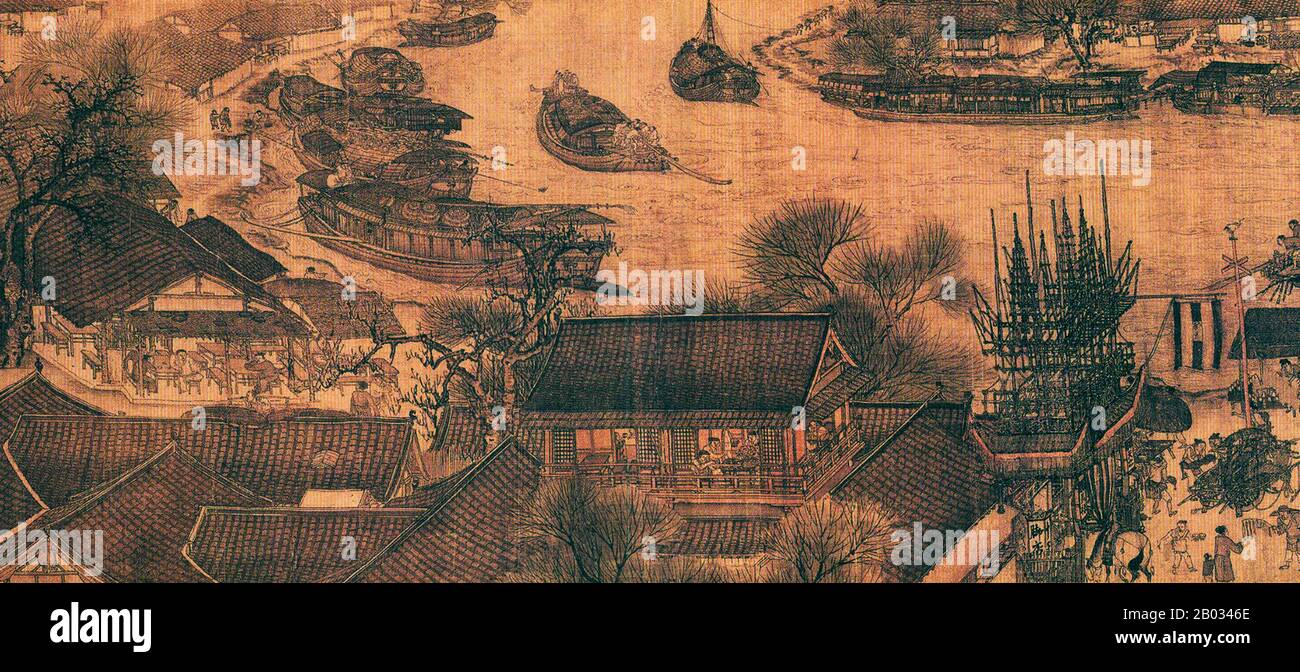 'Along the River During the Qingming Festival' is a painting by the ...