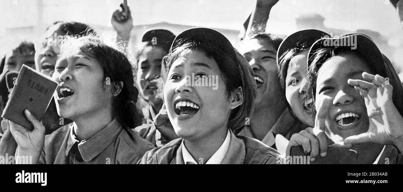 The Great Proletarian Cultural Revolution, commonly known as the Cultural Revolution, was a socio-political movement that took place in the People's Republic of China from 1966 through 1976. Set into motion by Mao Zedong, then Chairman of the Communist Party of China, its stated goal was to enforce socialism in the country by removing capitalist, traditional and cultural elements from Chinese society, and impose Maoist orthodoxy within the Party.   The Cultural Revolution damaged the country on a great scale economically and socially. Millions of people were persecuted in the violent factional Stock Photo