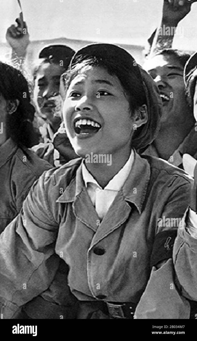 The Great Proletarian Cultural Revolution, commonly known as the Cultural Revolution, was a socio-political movement that took place in the People's Republic of China from 1966 through 1976. Set into motion by Mao Zedong, then Chairman of the Communist Party of China, its stated goal was to enforce socialism in the country by removing capitalist, traditional and cultural elements from Chinese society, and impose Maoist orthodoxy within the Party.   The Cultural Revolution damaged the country on a great scale economically and socially. Millions of people were persecuted in the violent factional Stock Photo