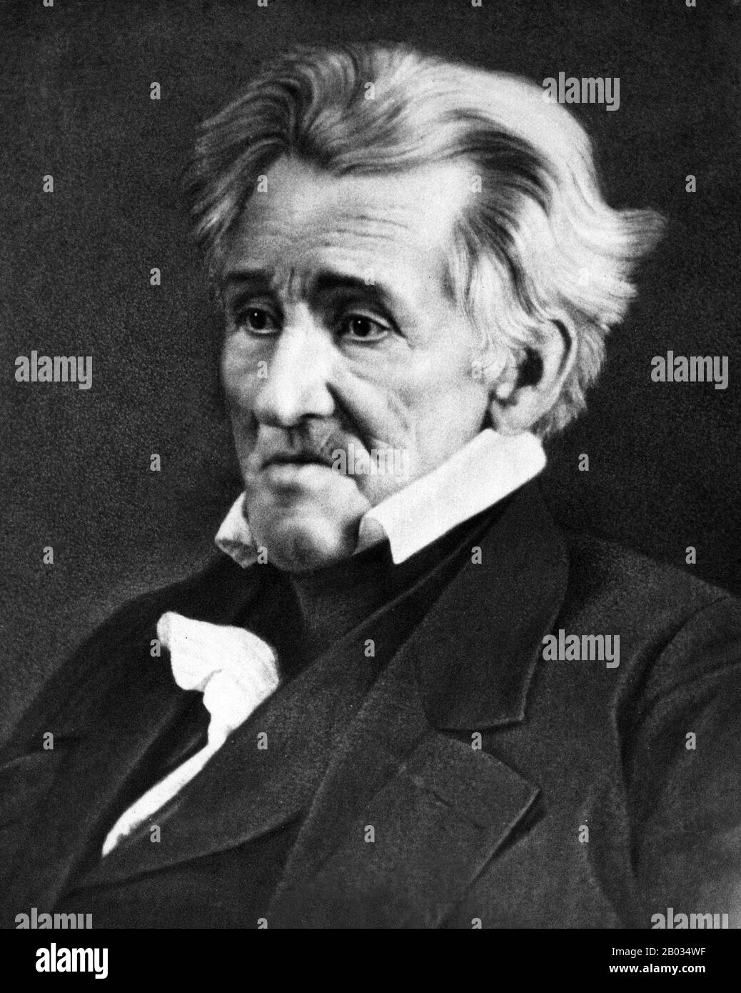 Andrew Jackson (March 15, 1767 – June 8, 1845) was an American statesman who served as the seventh President of the United States from 1829 to 1837. Stock Photo