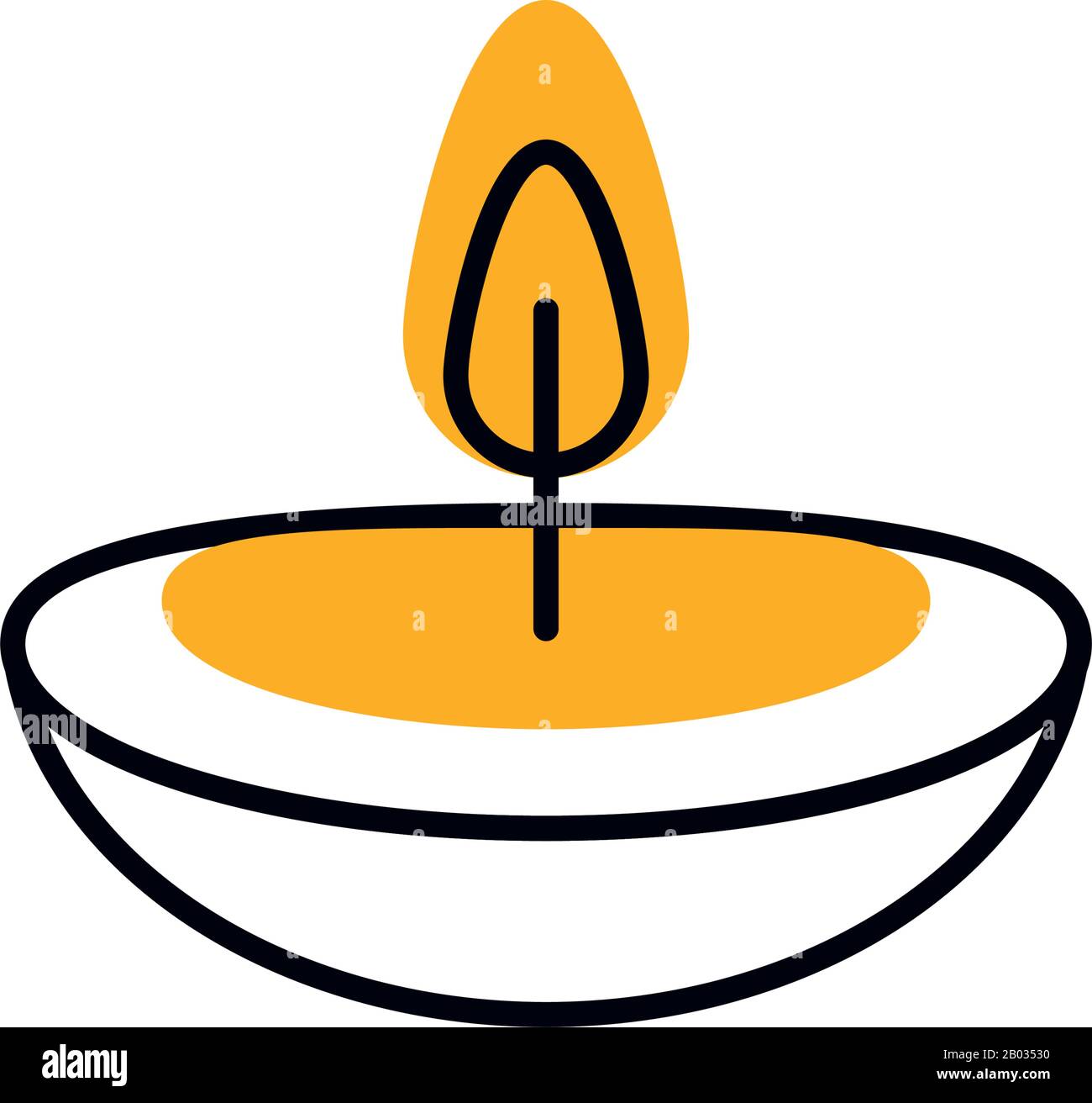 Candle half line half color style icon design, Fire flame candlelight light  spirituality burn and decoration theme Vector illustration Stock Vector  Image & Art - Alamy